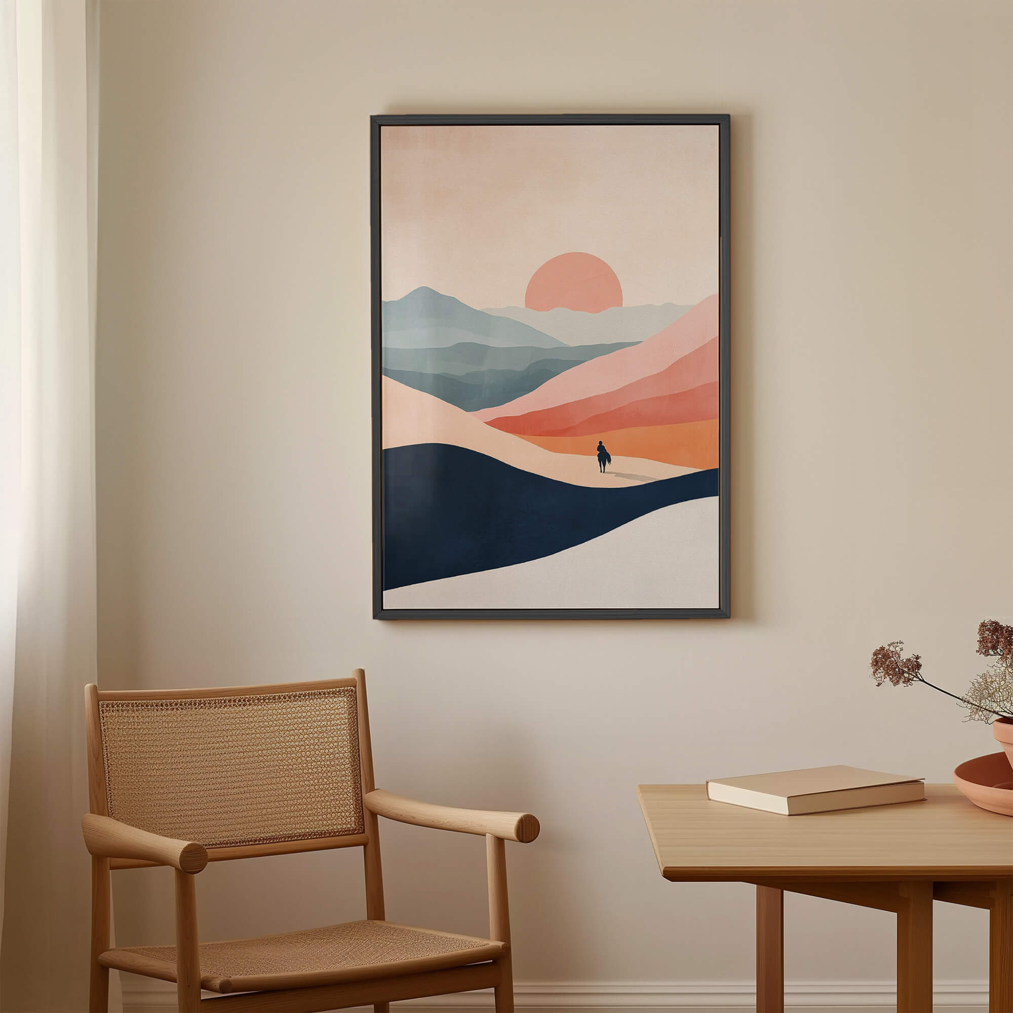 Desert Horizon Horse Rider Canvas Print Canvas Art Wildfrog Art