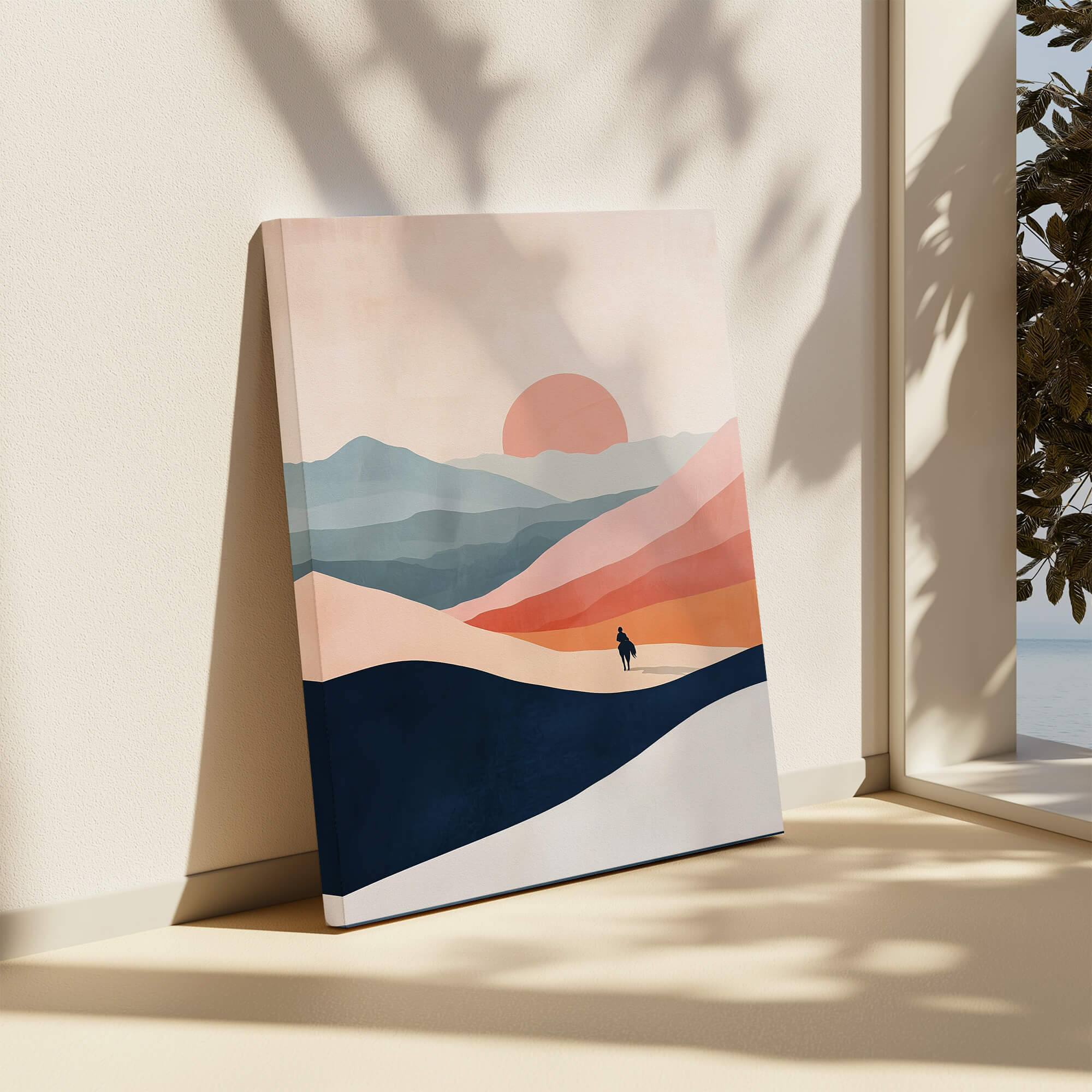 Desert Horizon Horse Rider Canvas Print Canvas Art Wildfrog Art