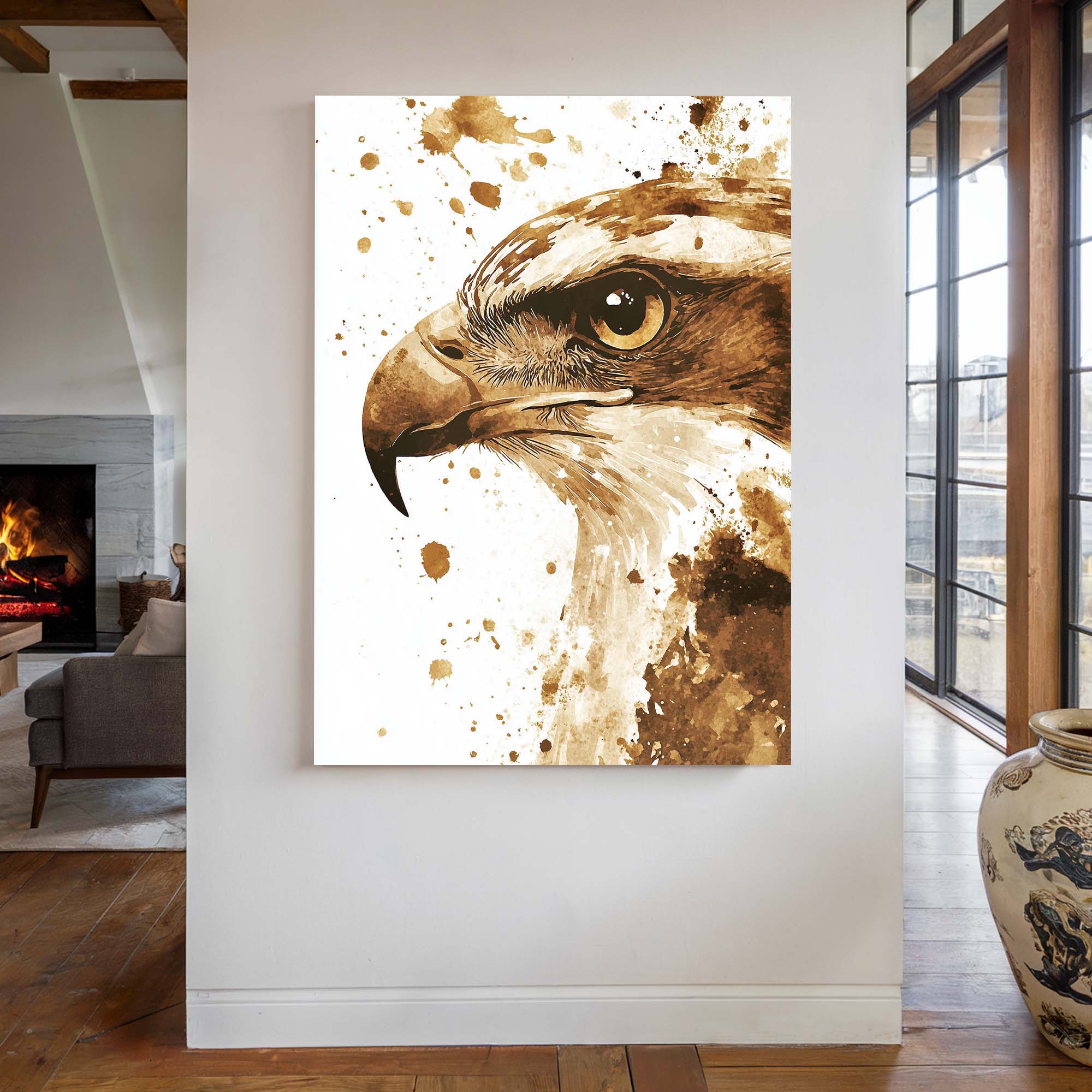 Eagle Eye Splash Canvas Print Canvas Art Wildfrog Art