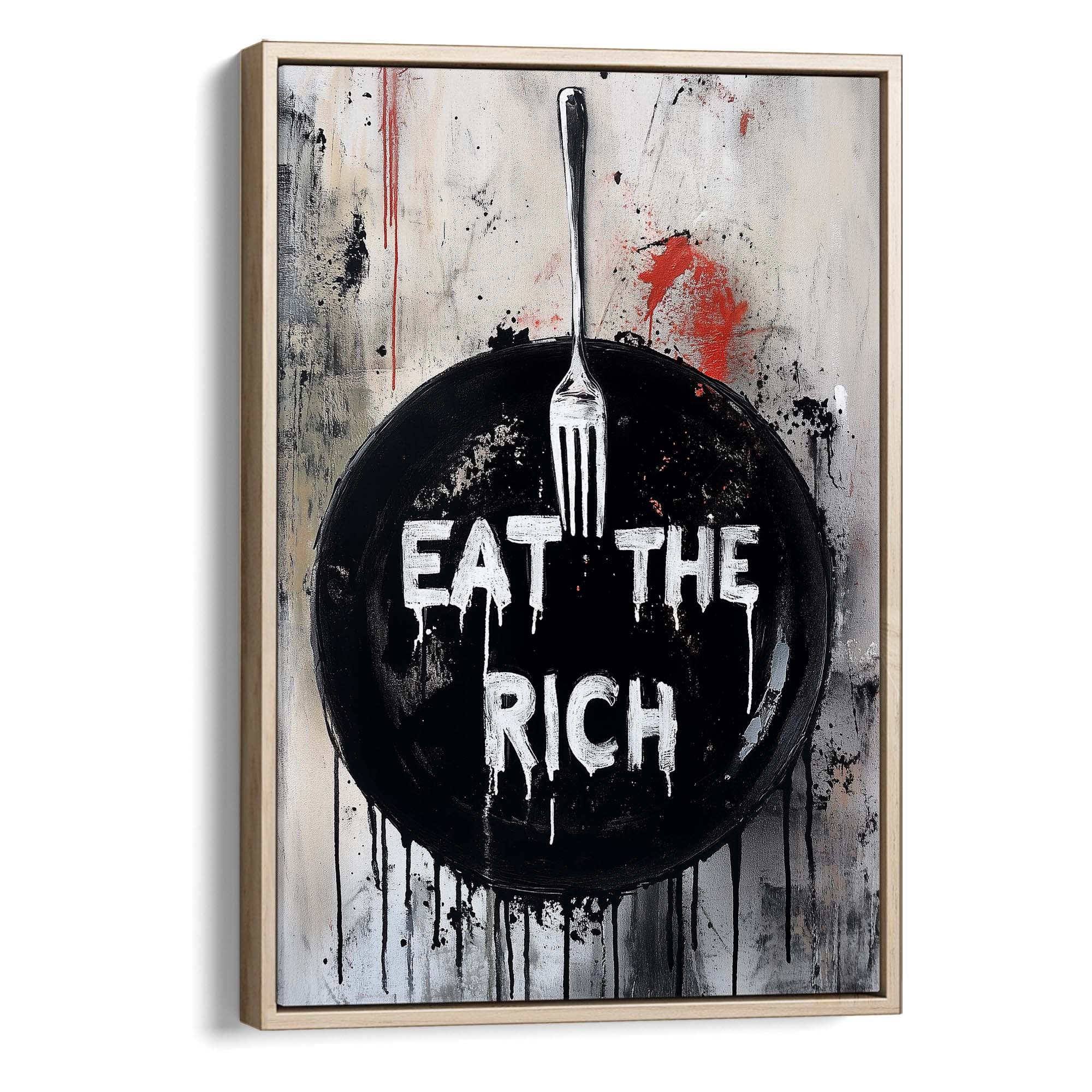 Eat the Rich No2 Canvas Print Canvas Art Wildfrog Art