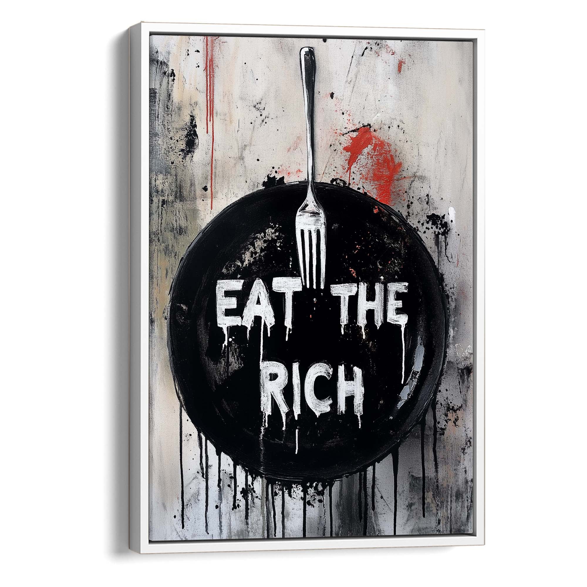 Eat the Rich No2 Canvas Print Canvas Art Wildfrog Art