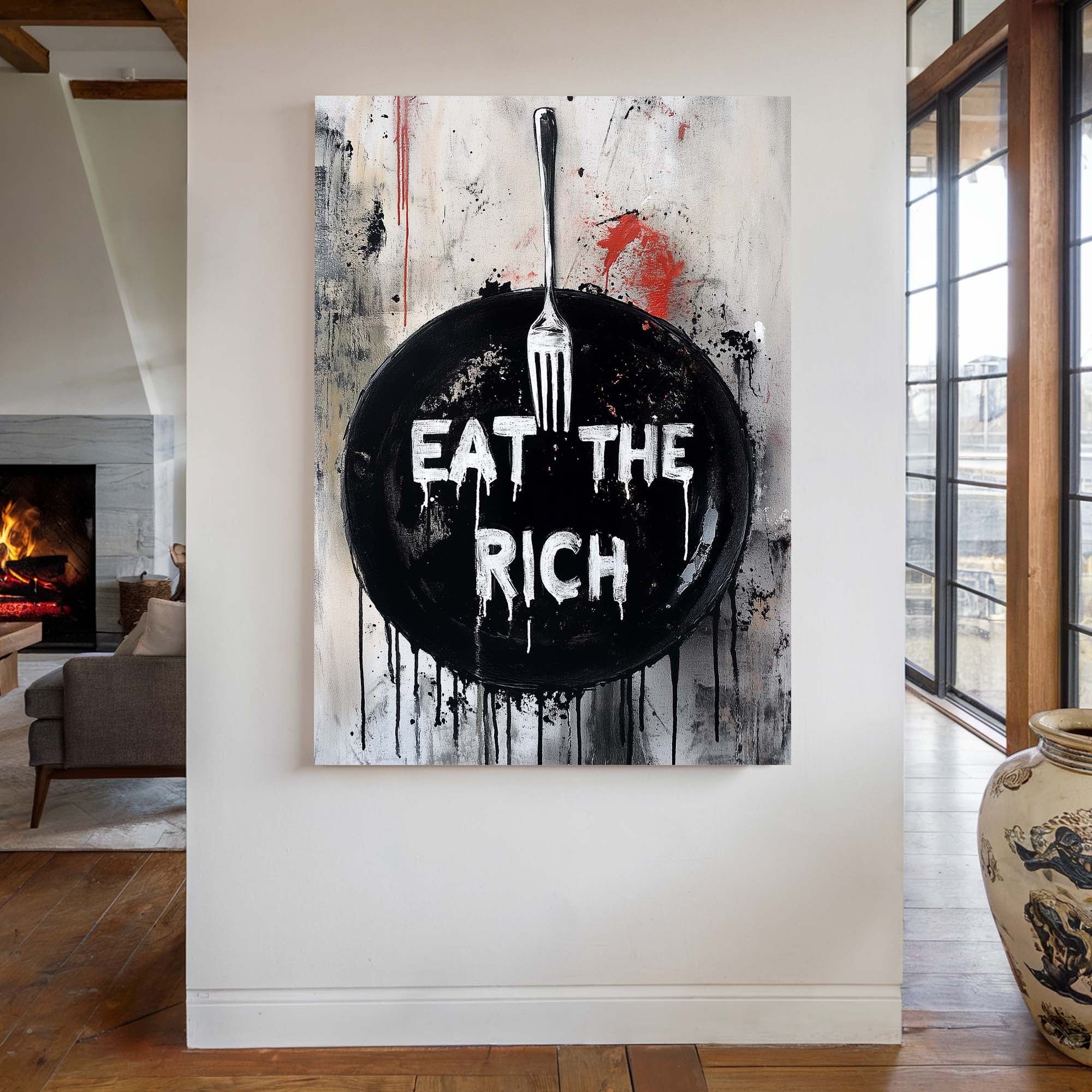 Eat the Rich No2 Canvas Print Canvas Art Wildfrog Art