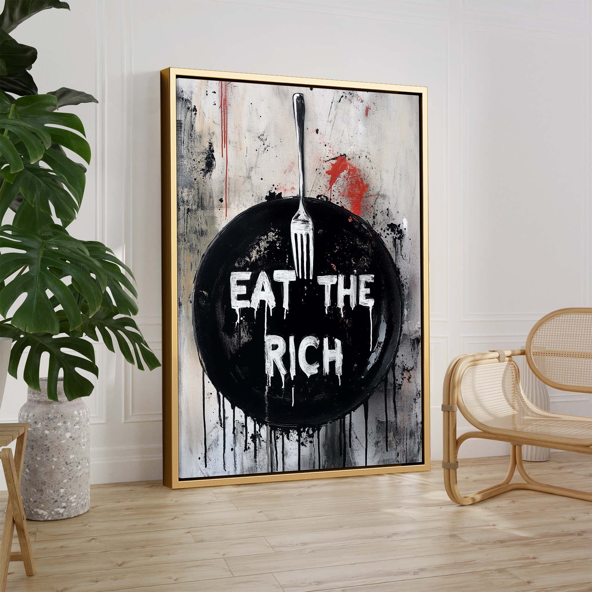 Eat the Rich No2 Canvas Print Canvas Art Wildfrog Art