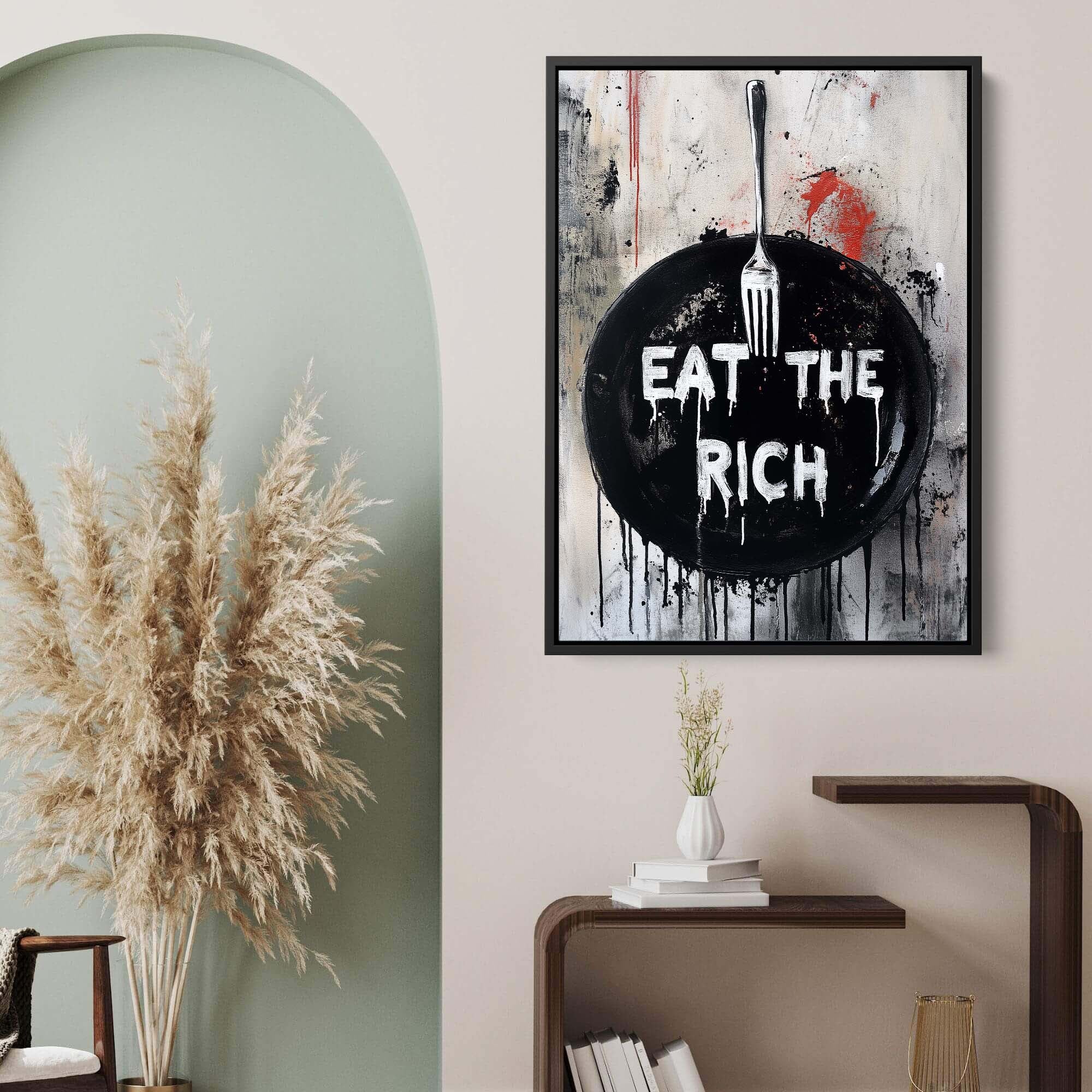 Eat the Rich No2 Canvas Print Canvas Art Wildfrog Art