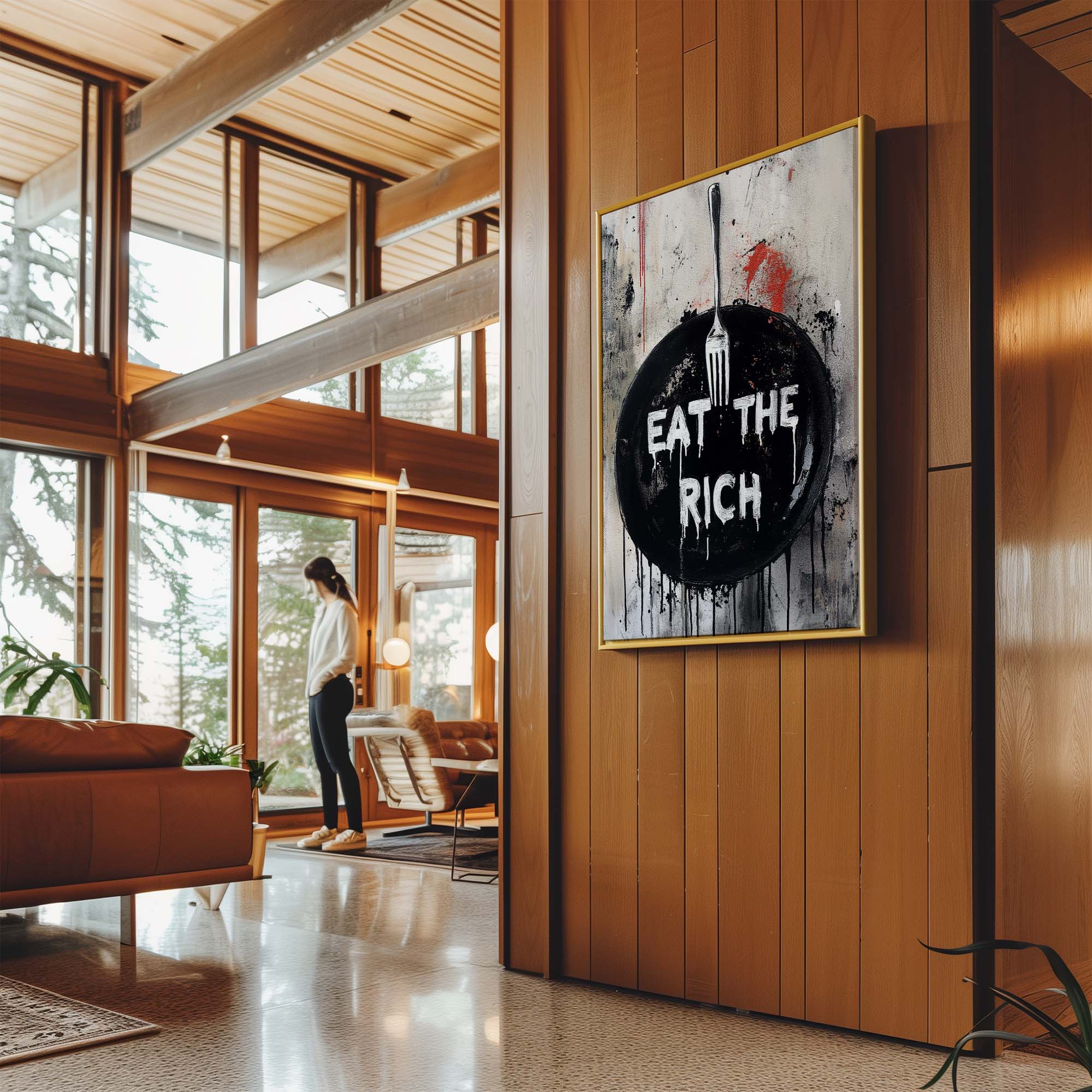 Eat the Rich No2 Canvas Print Canvas Art Wildfrog Art