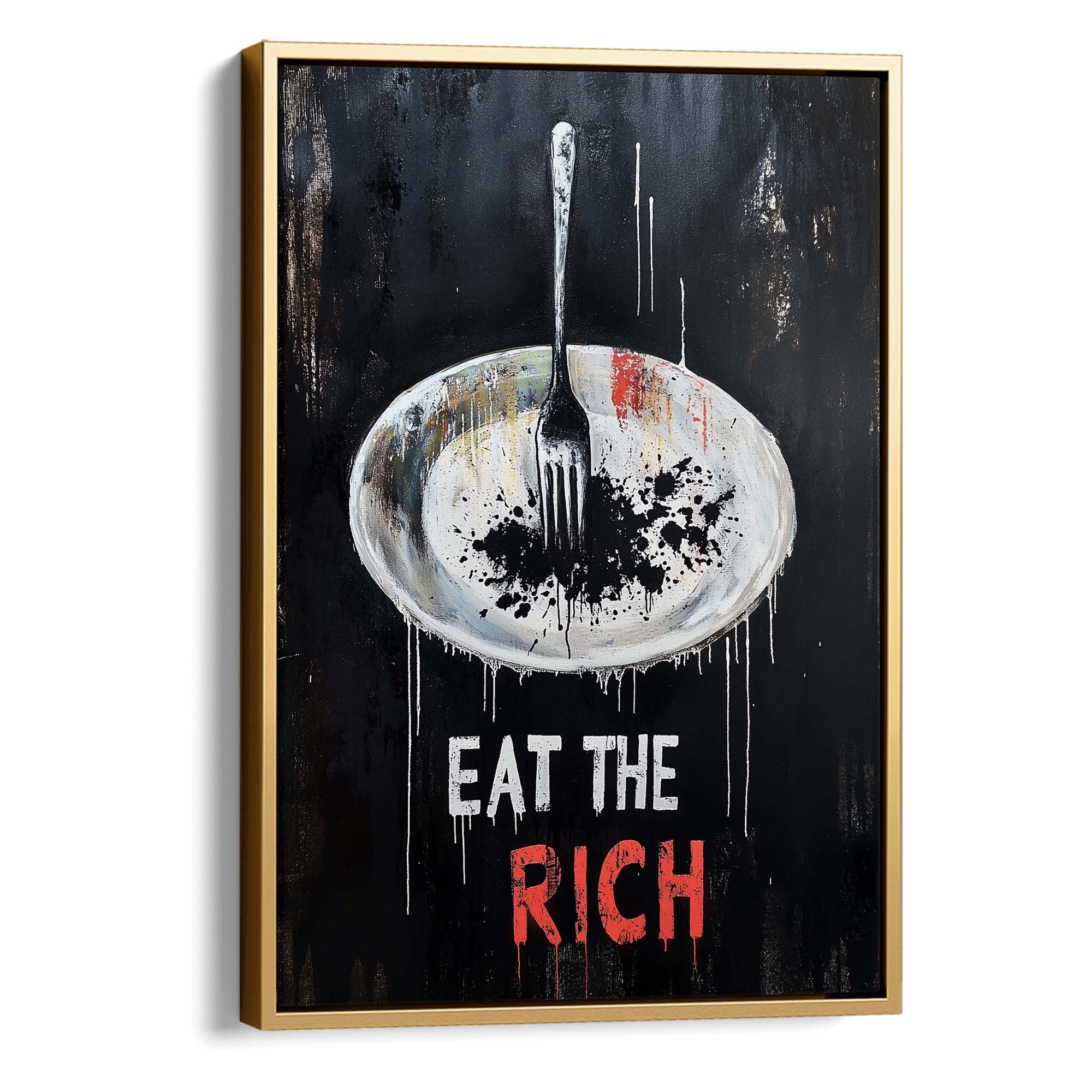 Eat the Rich No3 Canvas Print Canvas Art Wildfrog Art