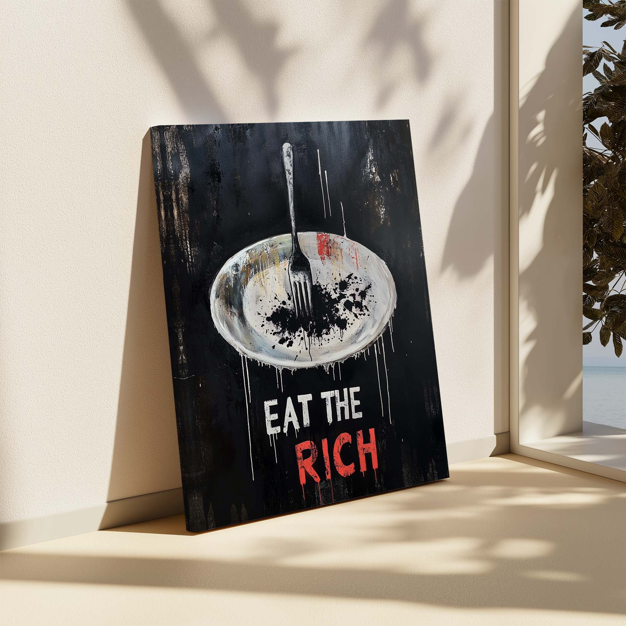Eat the Rich No3 Canvas Print Canvas Art Wildfrog Art