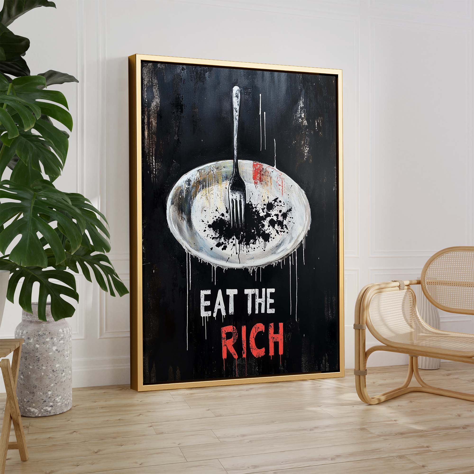 Eat the Rich No3 Canvas Print Canvas Art Wildfrog Art