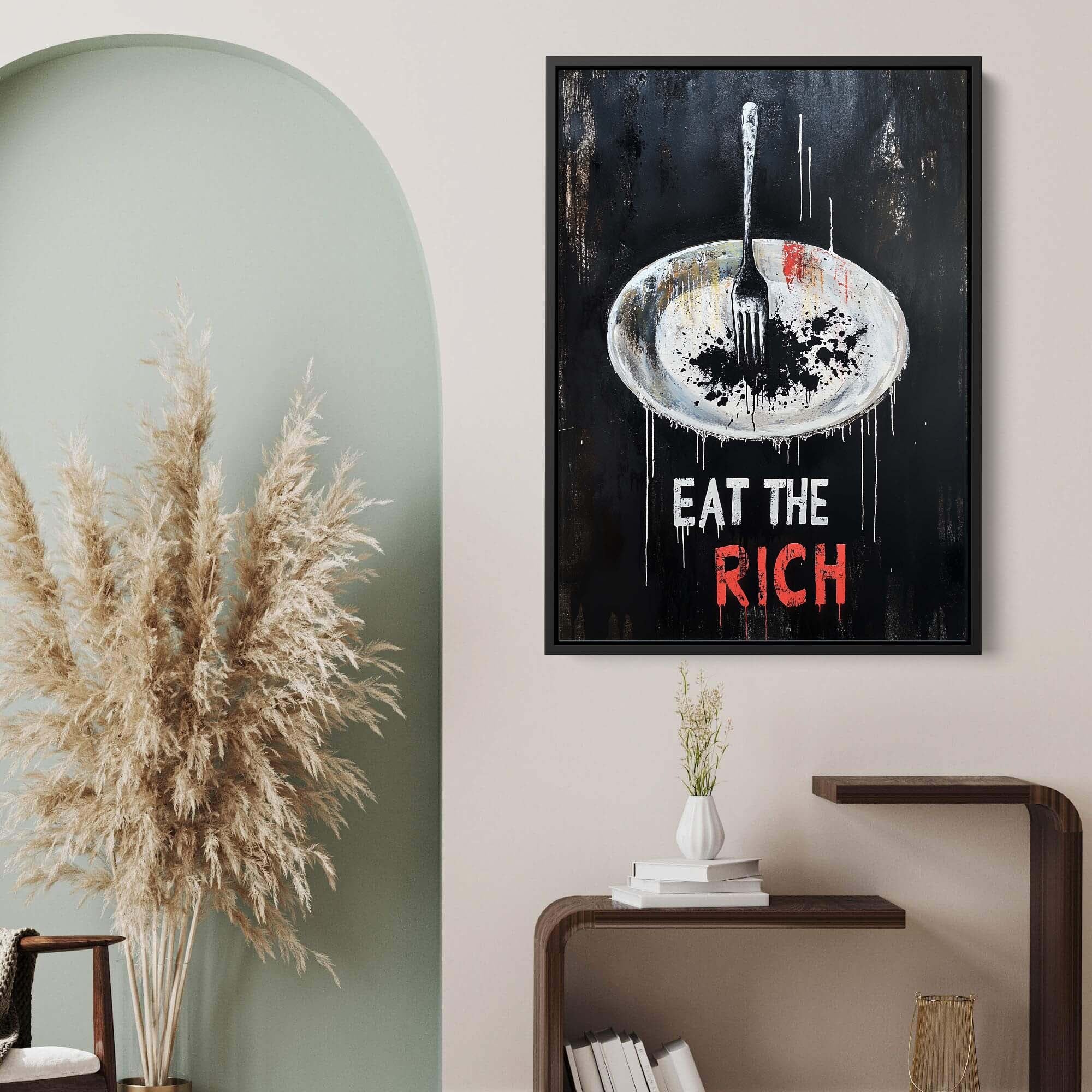 Eat the Rich No3 Canvas Print Canvas Art Wildfrog Art