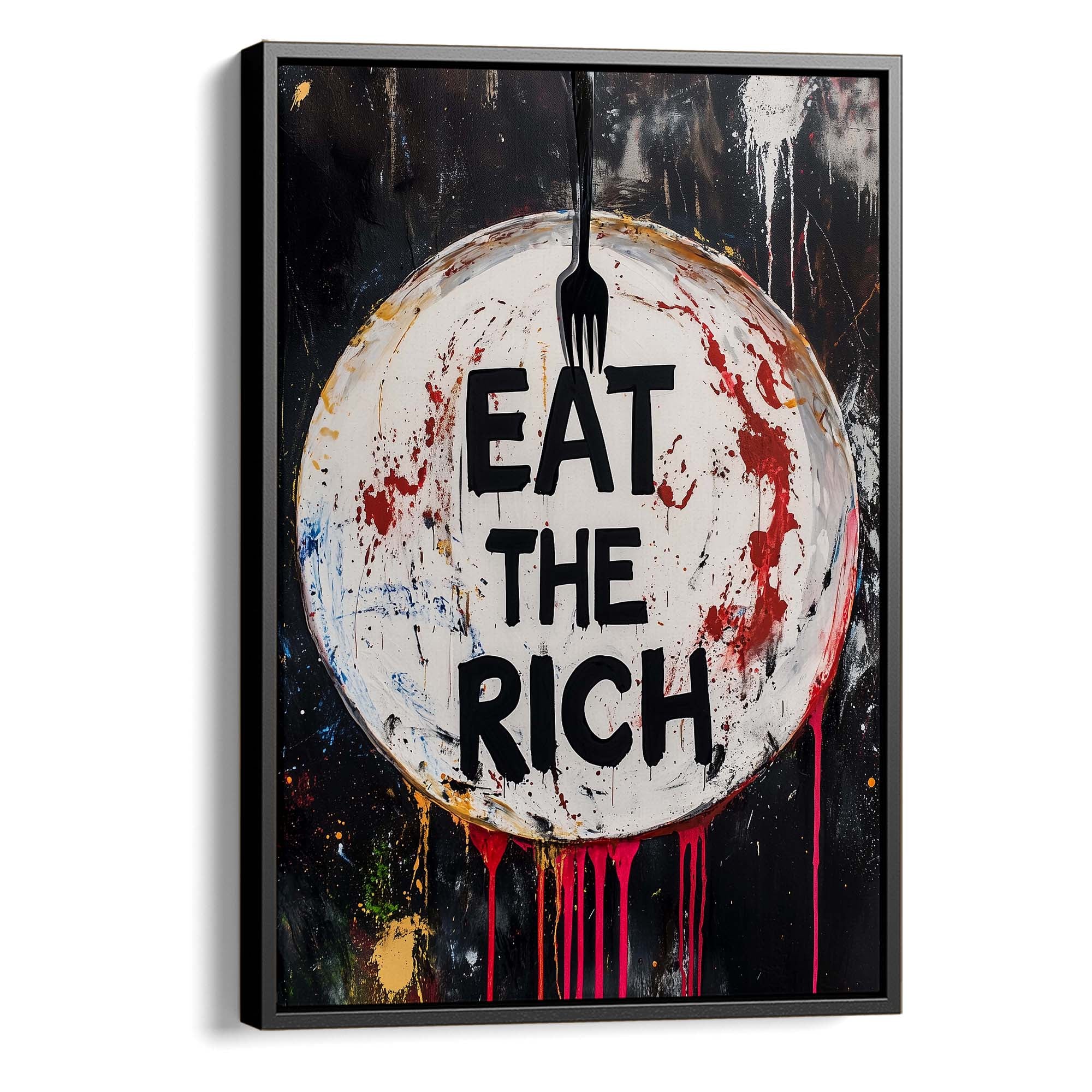 Eat the Rich No4 Canvas Print Canvas Art Wildfrog Art