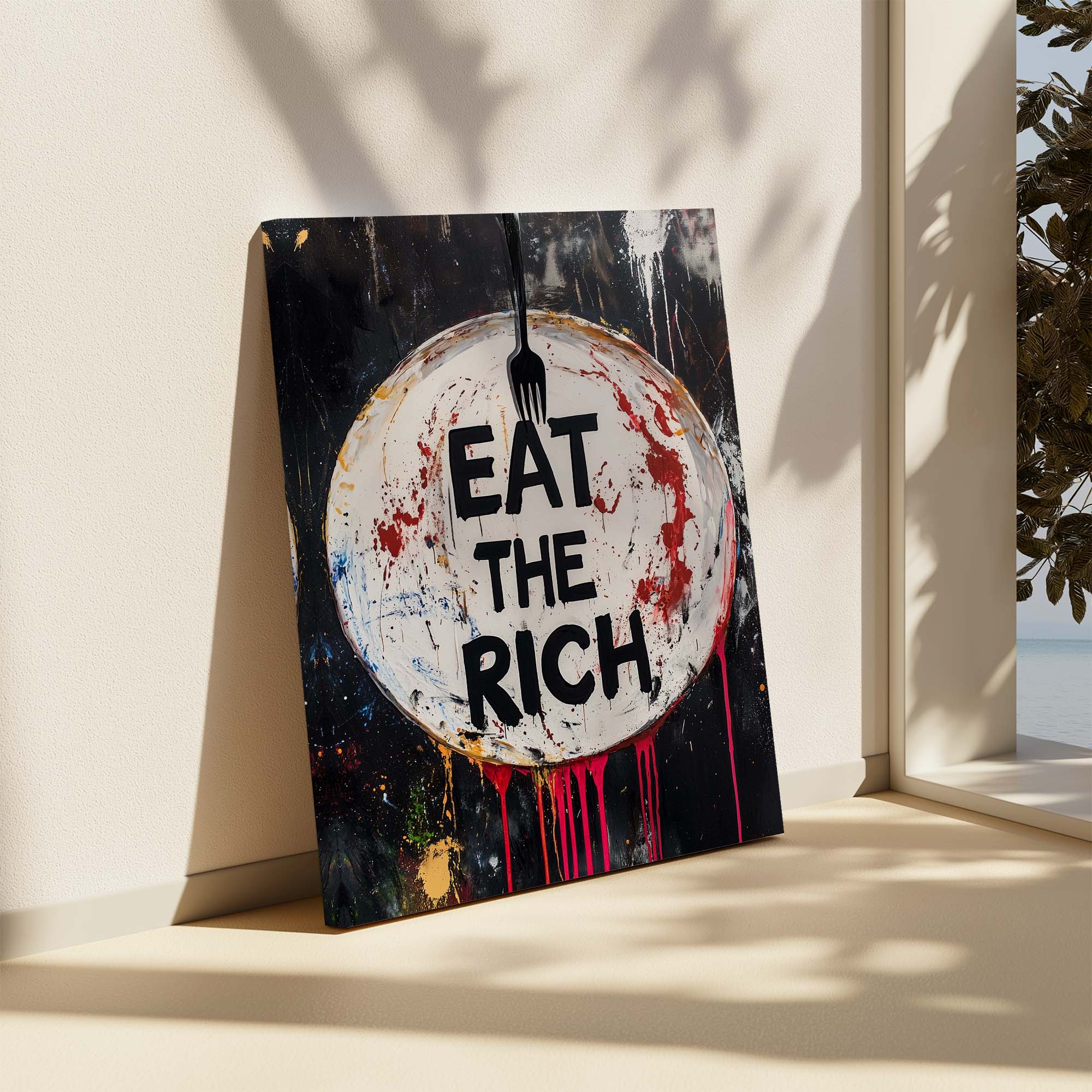 Eat the Rich No4 Canvas Print Canvas Art Wildfrog Art