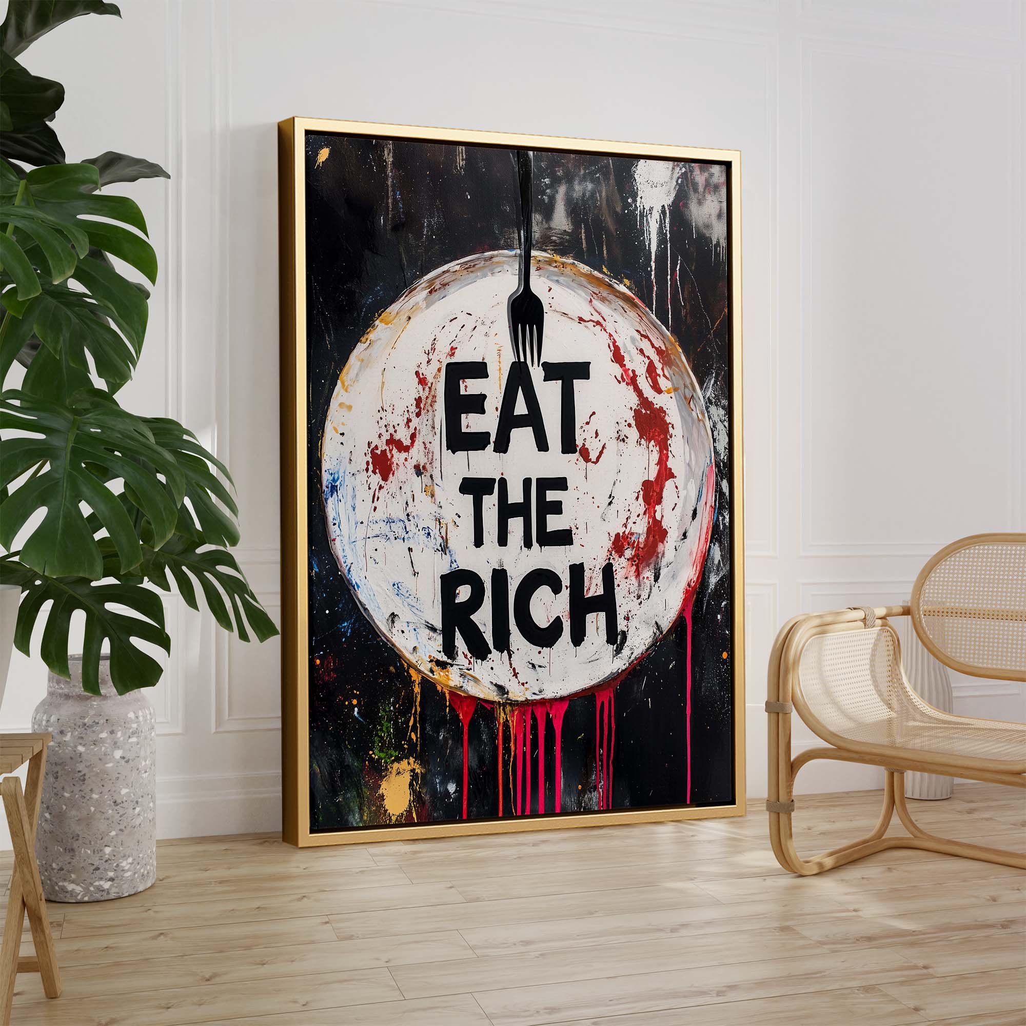 Eat the Rich No4 Canvas Print Canvas Art Wildfrog Art
