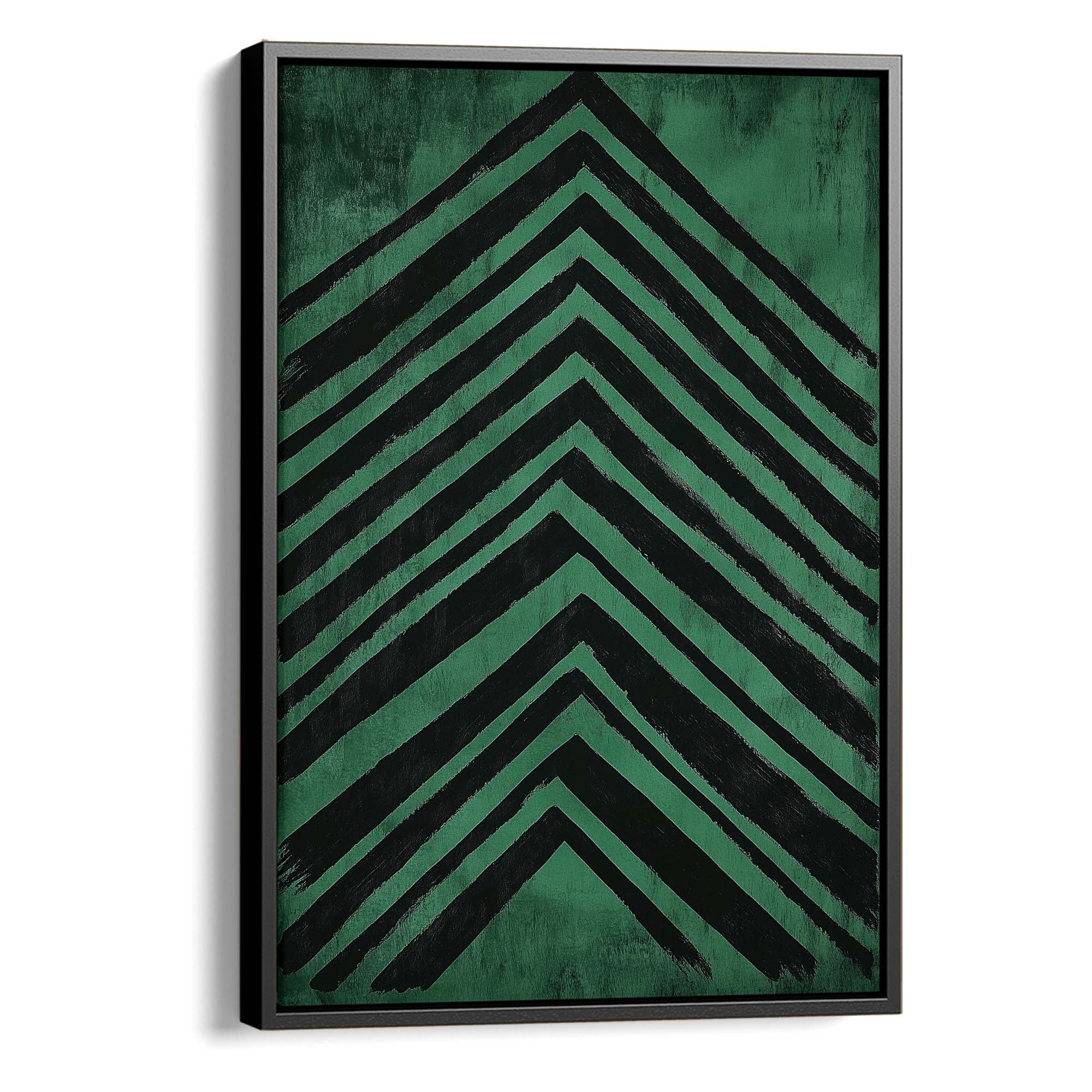 Emerald Chevron Canvas Print Canvas Art Wildfrog Art