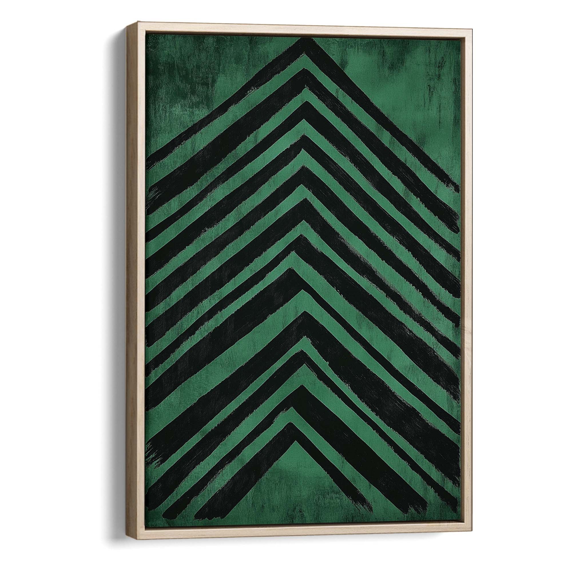 Emerald Chevron Canvas Print Canvas Art Wildfrog Art