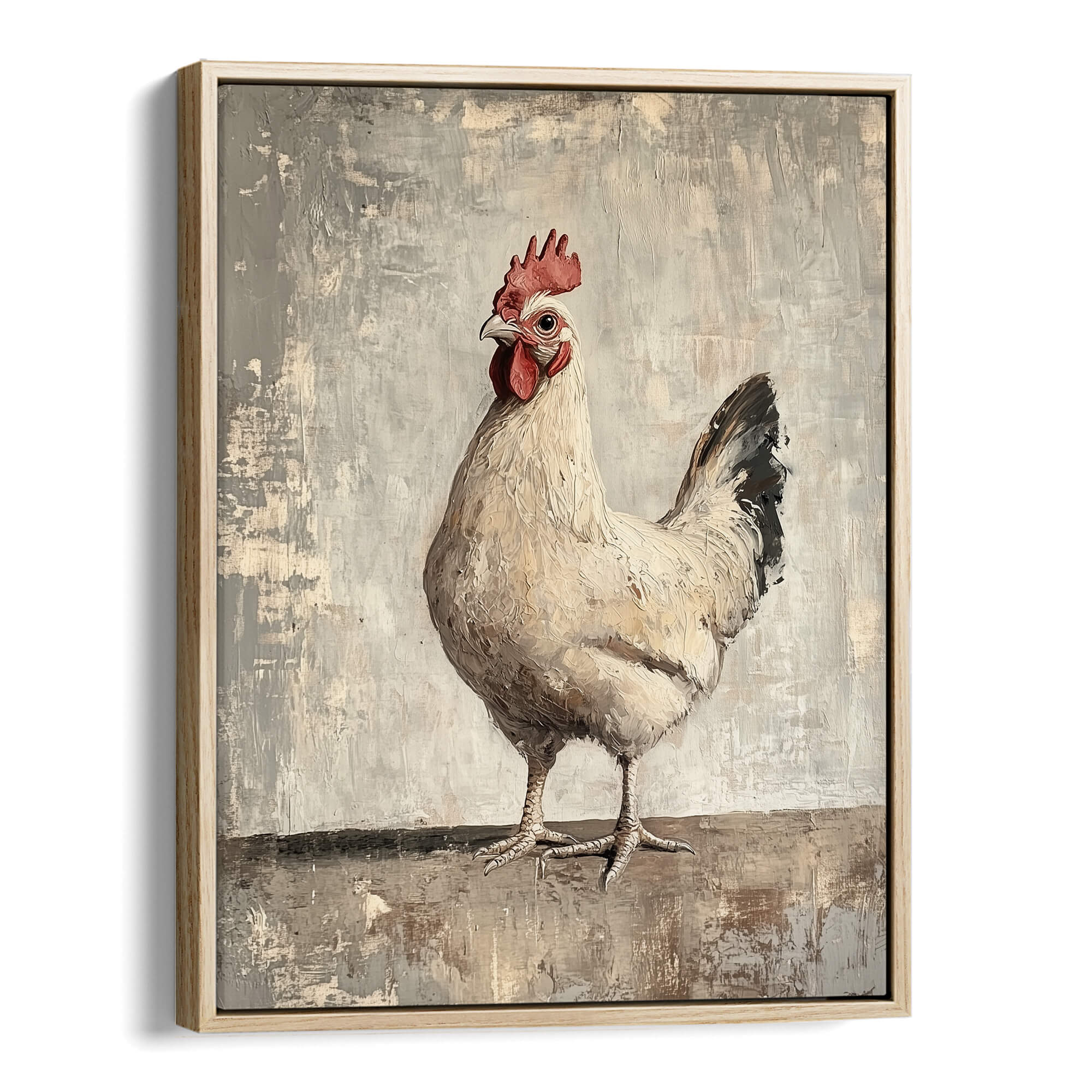 Farmhouse Cockerel Canvas Print Canvas Art Wildfrog Art