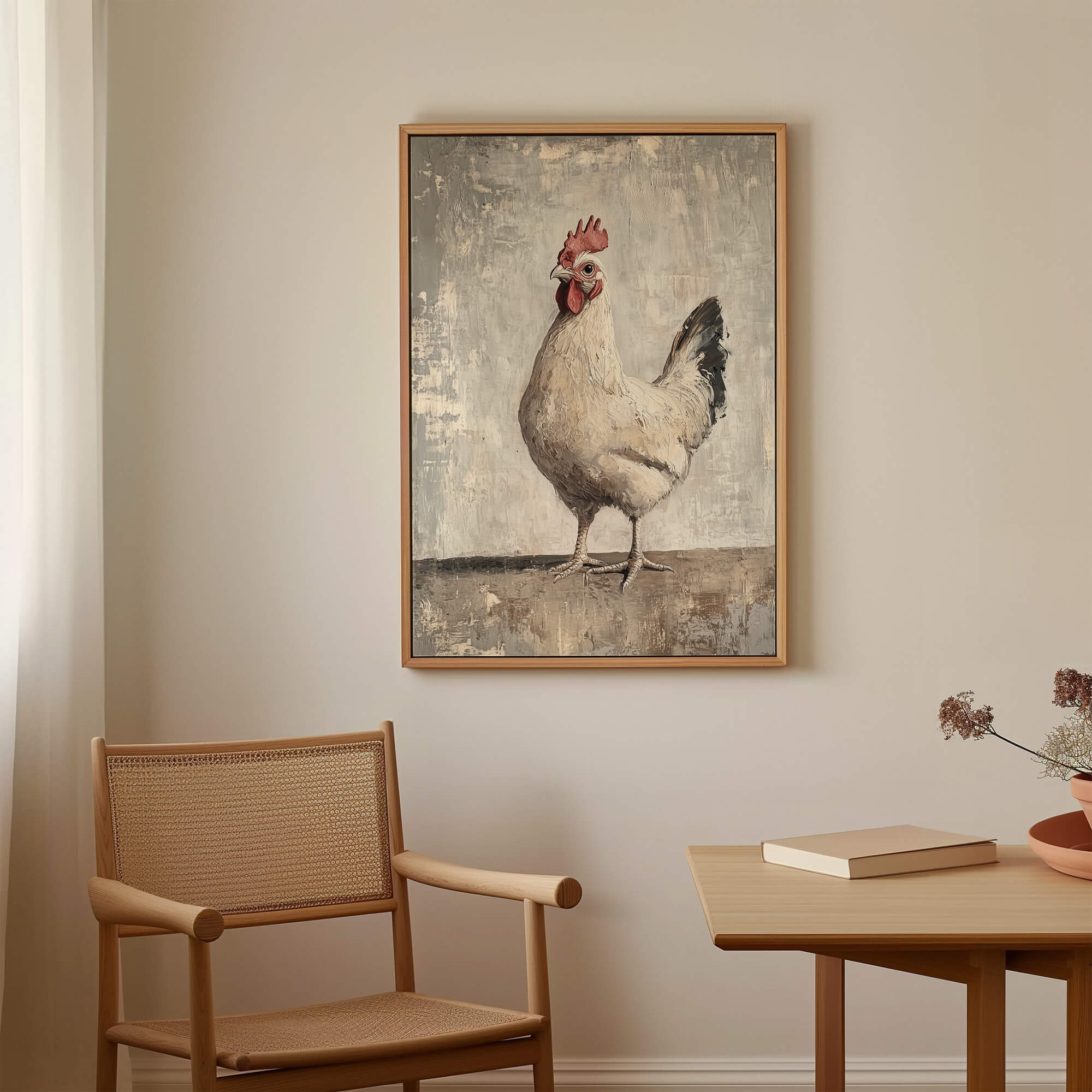 Farmhouse Cockerel Canvas Print Canvas Art Wildfrog Art