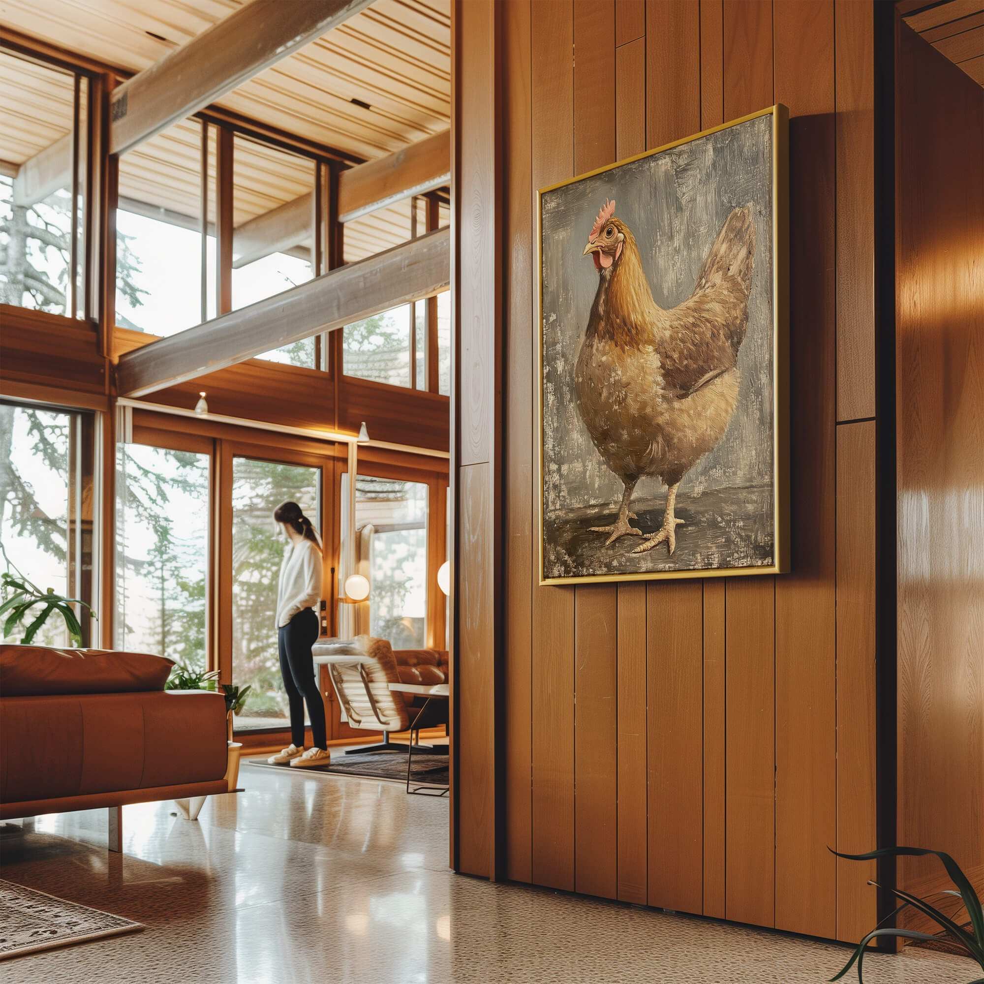 Farmhouse Hen Canvas Print Canvas Art Wildfrog Art