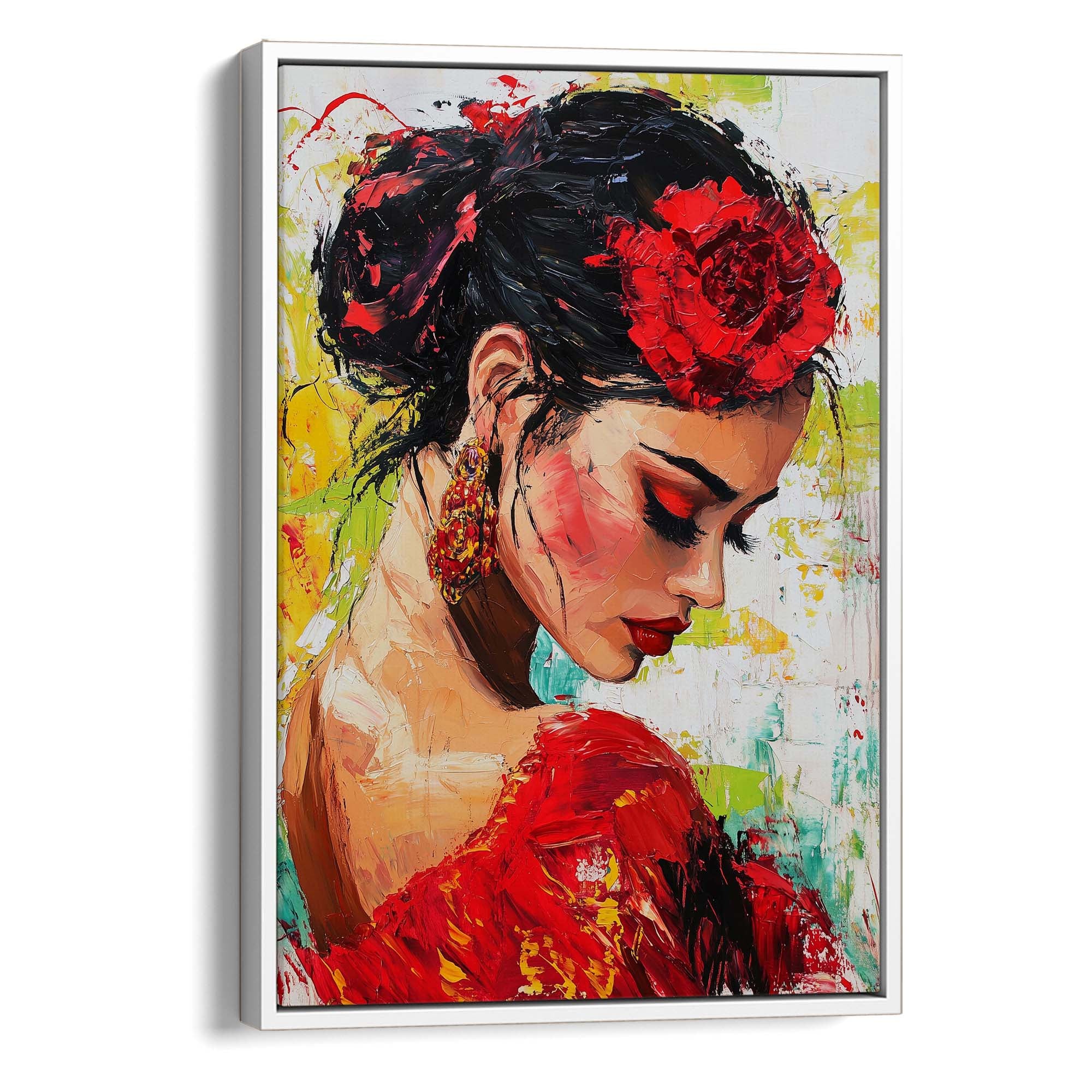 Flamenco Lady Canvas Print Canvas Art Wildfrog Art