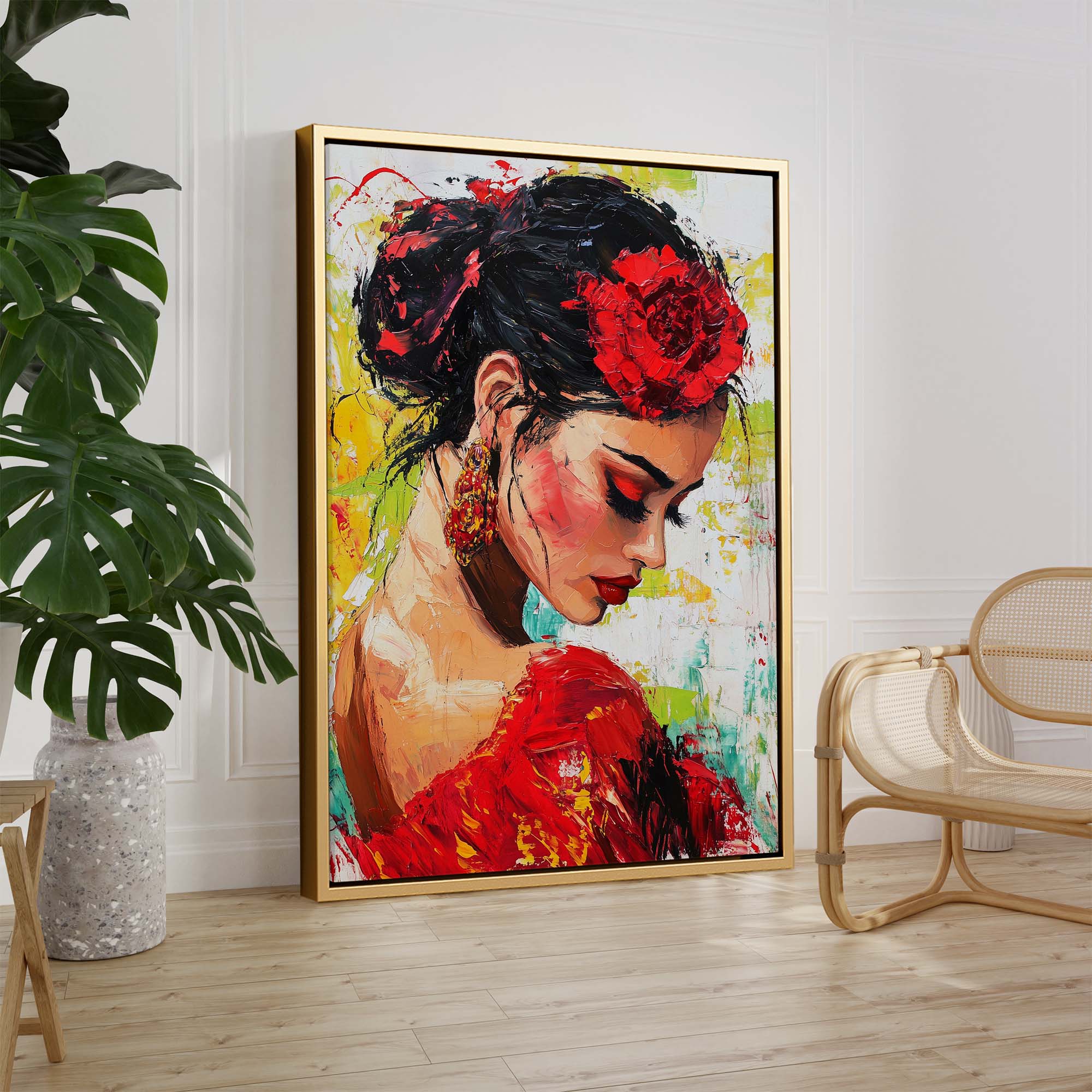 Flamenco Lady Canvas Print Canvas Art Wildfrog Art