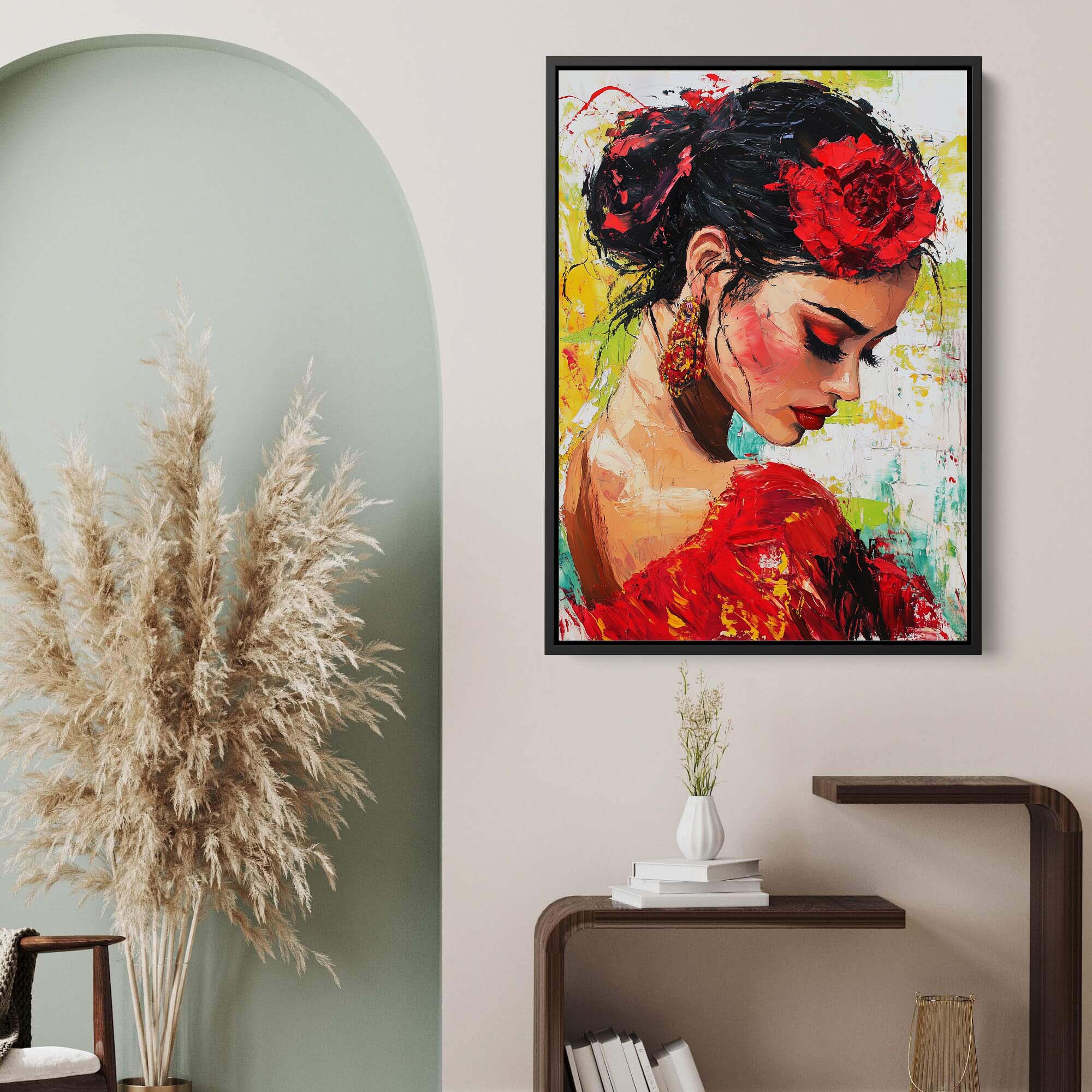 Flamenco Lady Canvas Print Canvas Art Wildfrog Art
