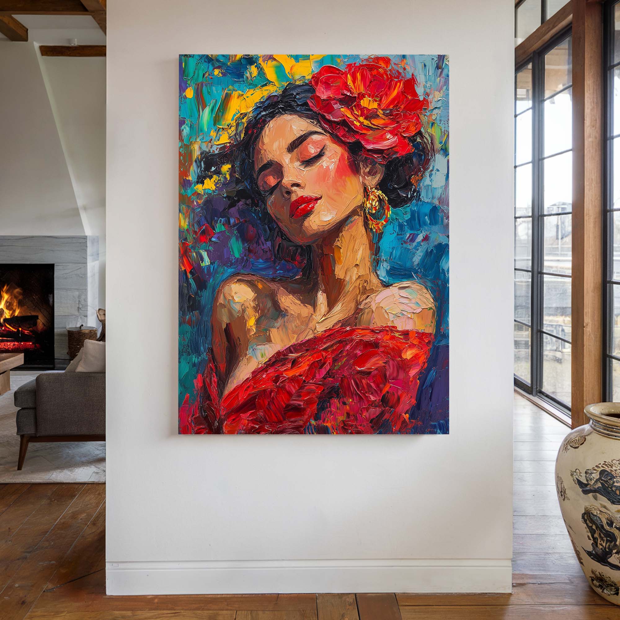 Flamenco Passion Canvas Print