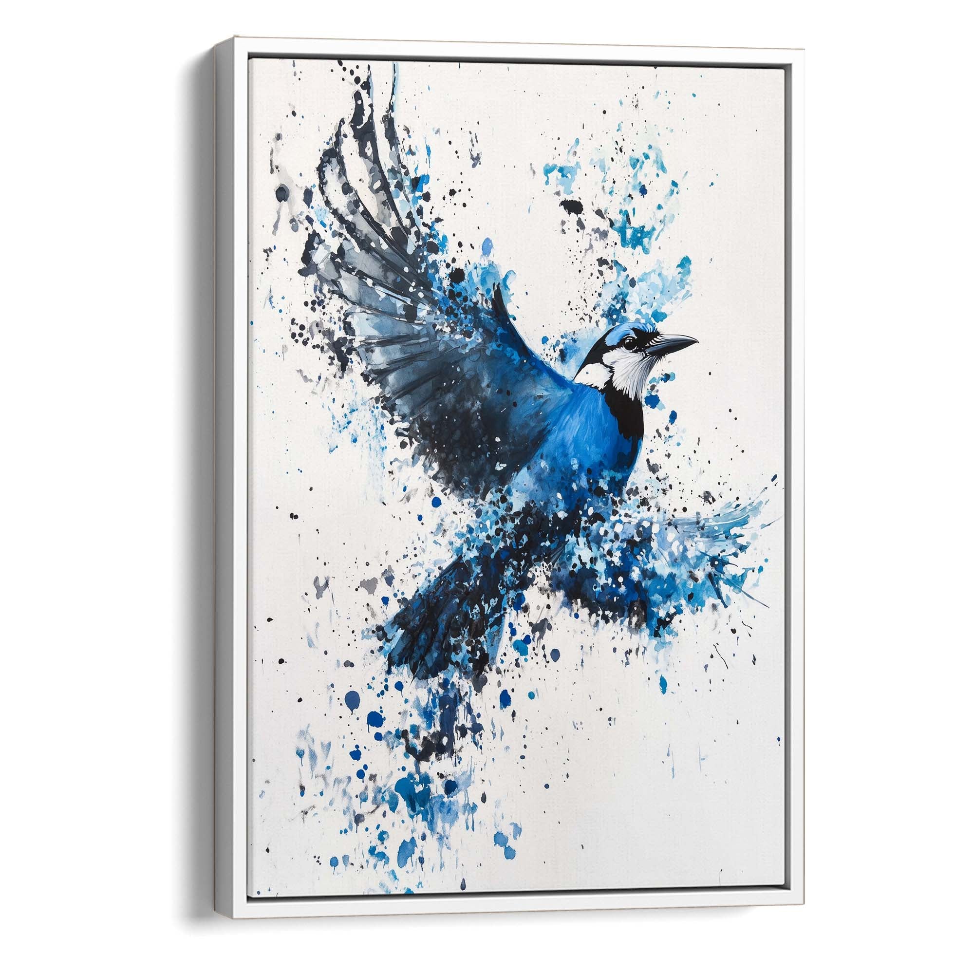 Flying Blue Jay No2 Canvas Print Canvas Art Wildfrog Art