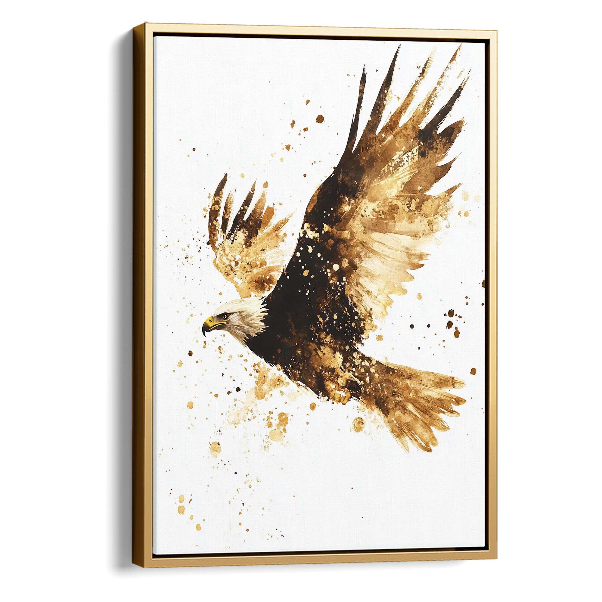 Flying Eagle Splash Canvas Print Canvas Art Wildfrog Art