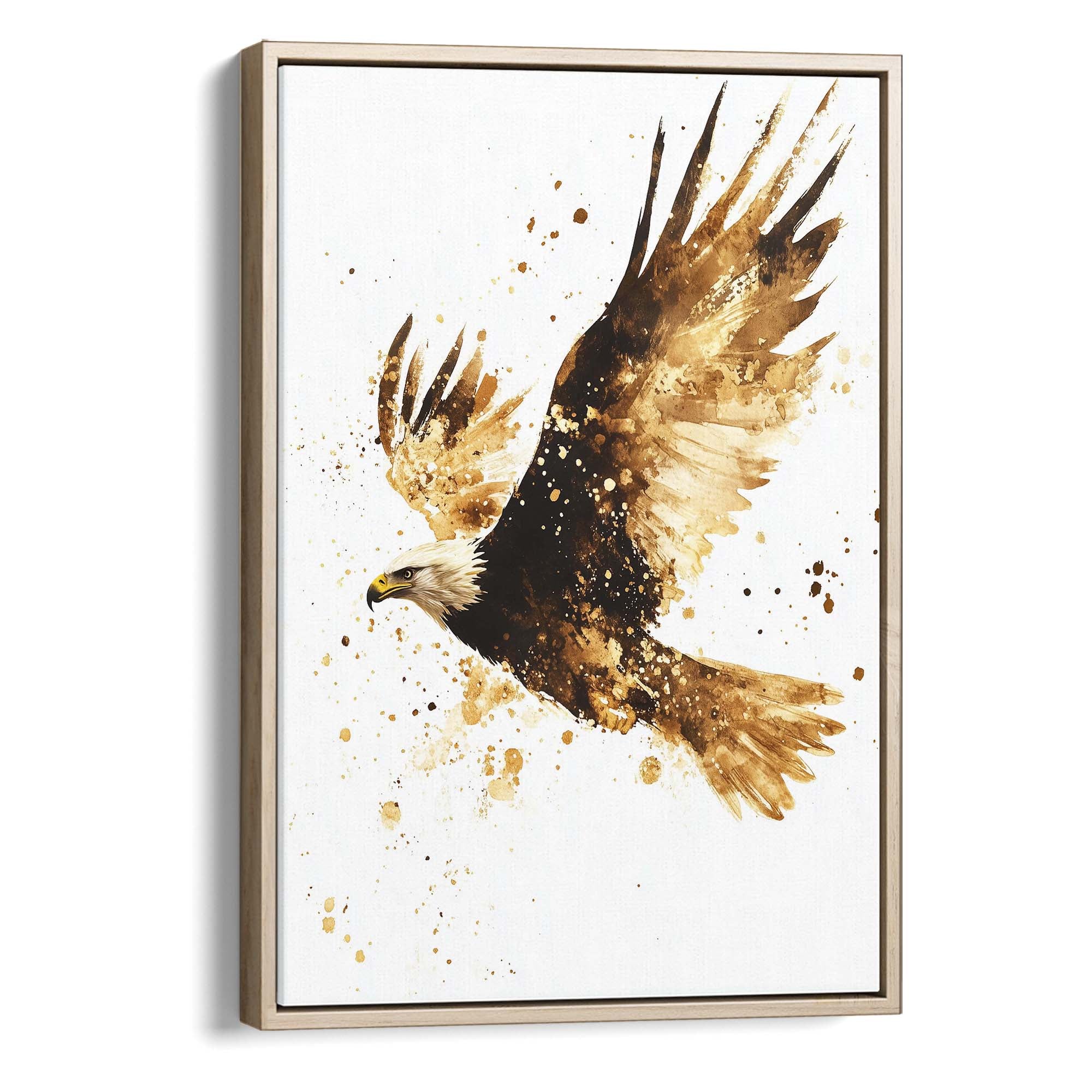 Flying Eagle Splash Canvas Print Canvas Art Wildfrog Art