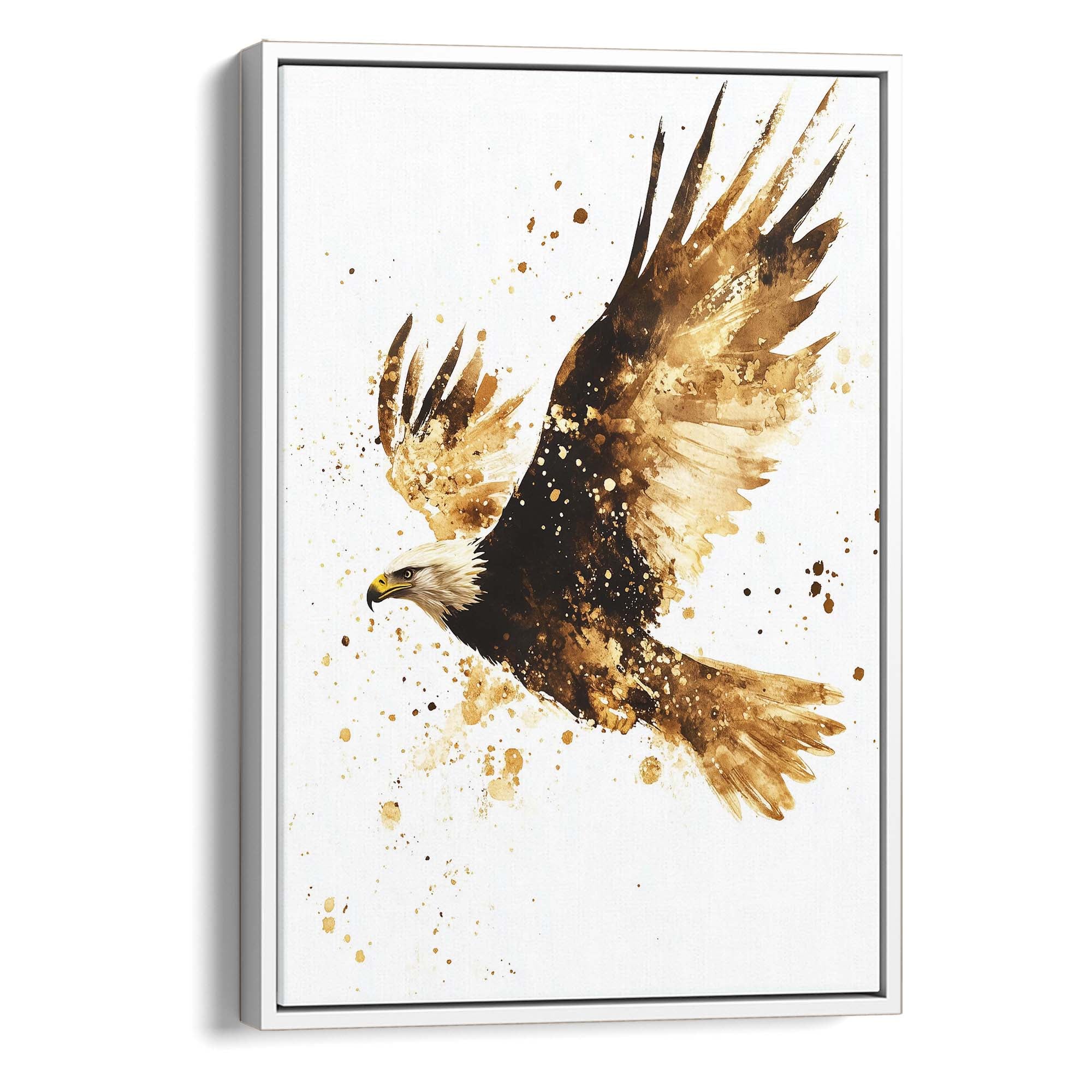 Flying Eagle Splash Canvas Print Canvas Art Wildfrog Art
