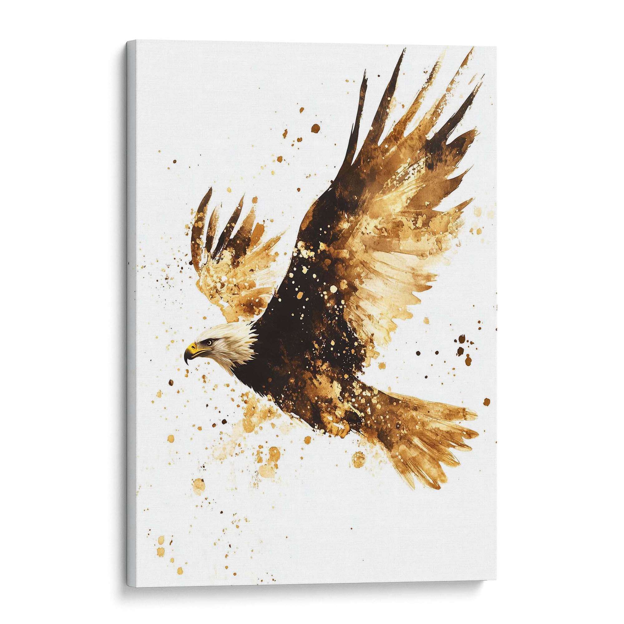 Flying Eagle Splash Canvas Print Canvas Art Wildfrog Art