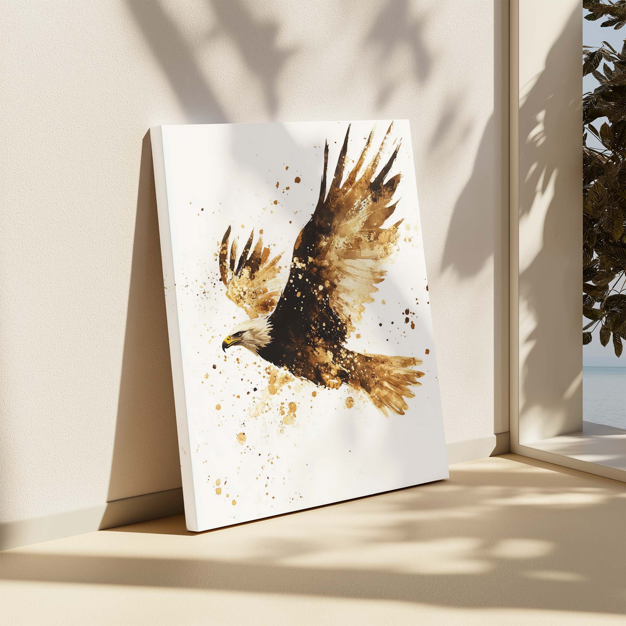 Flying Eagle Splash Canvas Print Canvas Art Wildfrog Art
