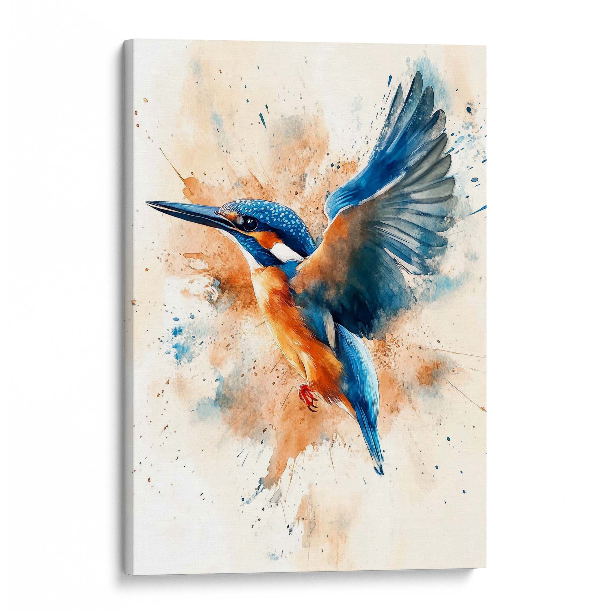 Flying Kingfisher No1 Canvas Print Canvas Art Wildfrog Art
