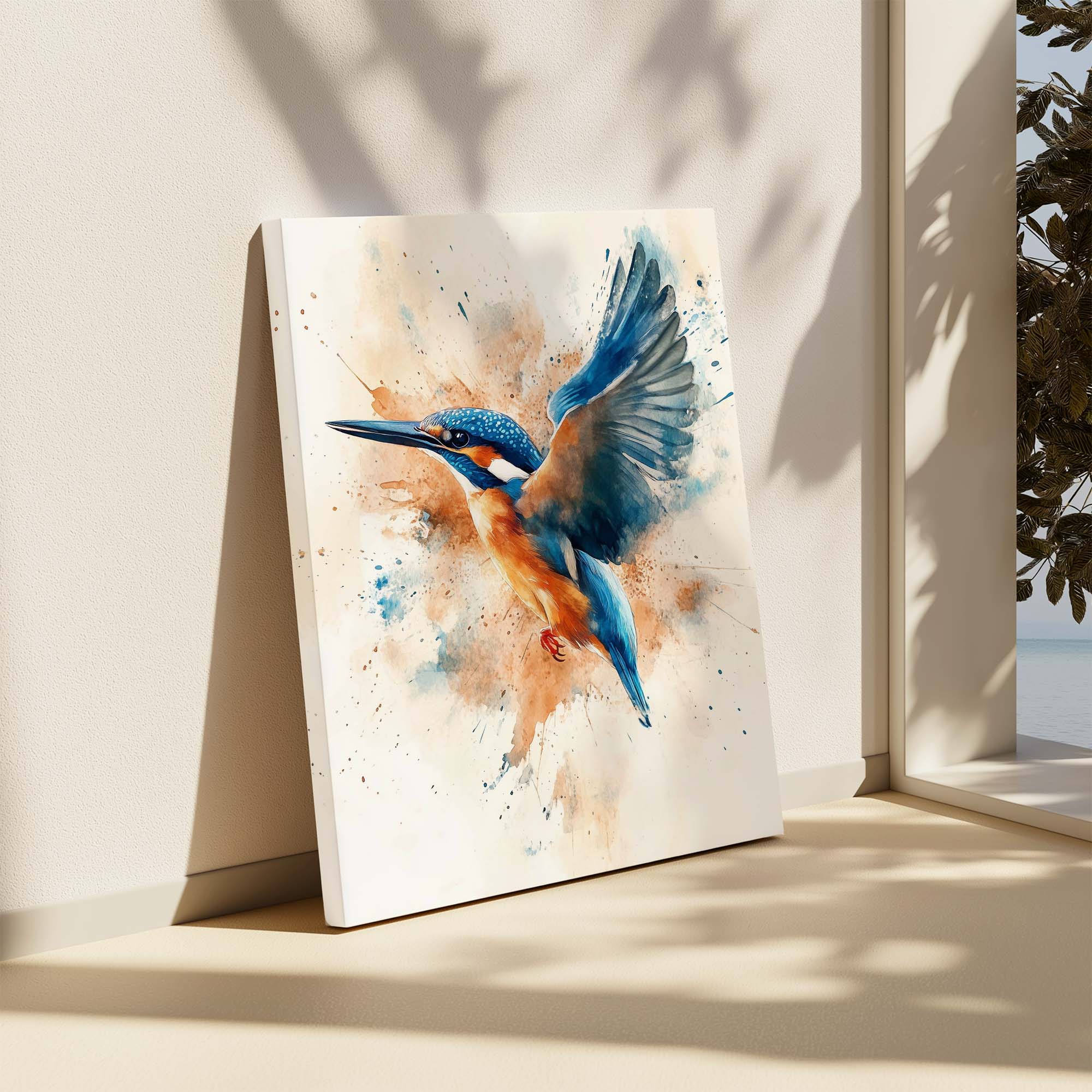 Flying Kingfisher No1 Canvas Print Canvas Art Wildfrog Art