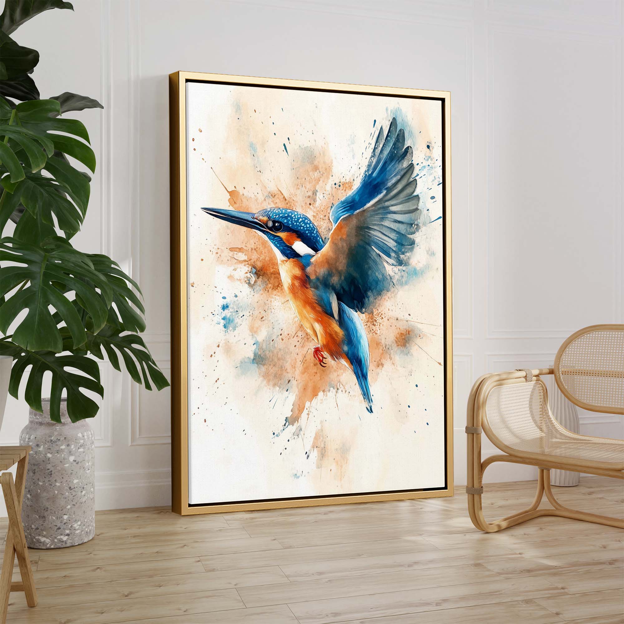 Flying Kingfisher No1 Canvas Print Canvas Art Wildfrog Art