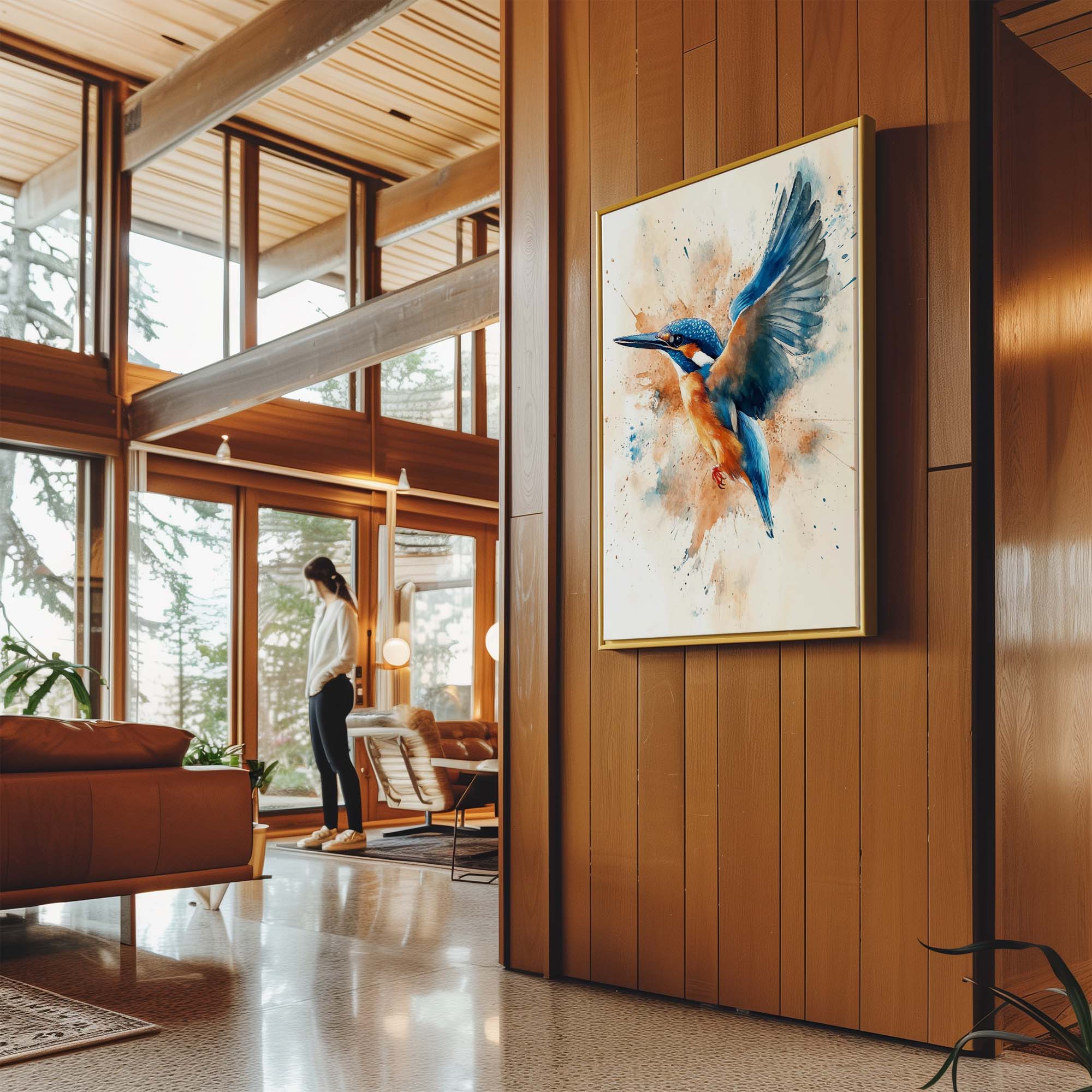 Flying Kingfisher No1 Canvas Print Canvas Art Wildfrog Art