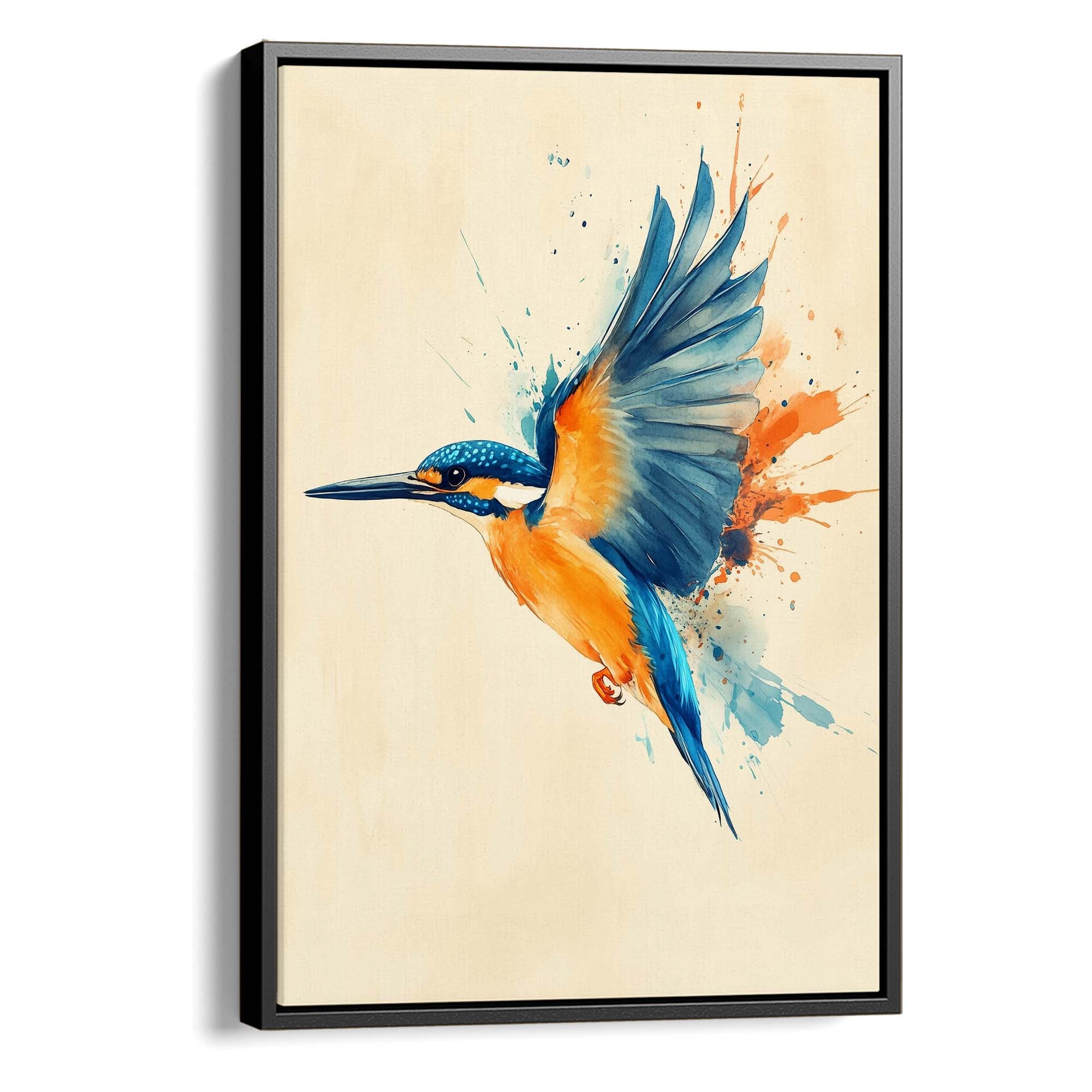 Flying Kingfisher Canvas Print Canvas Art Wildfrog Art