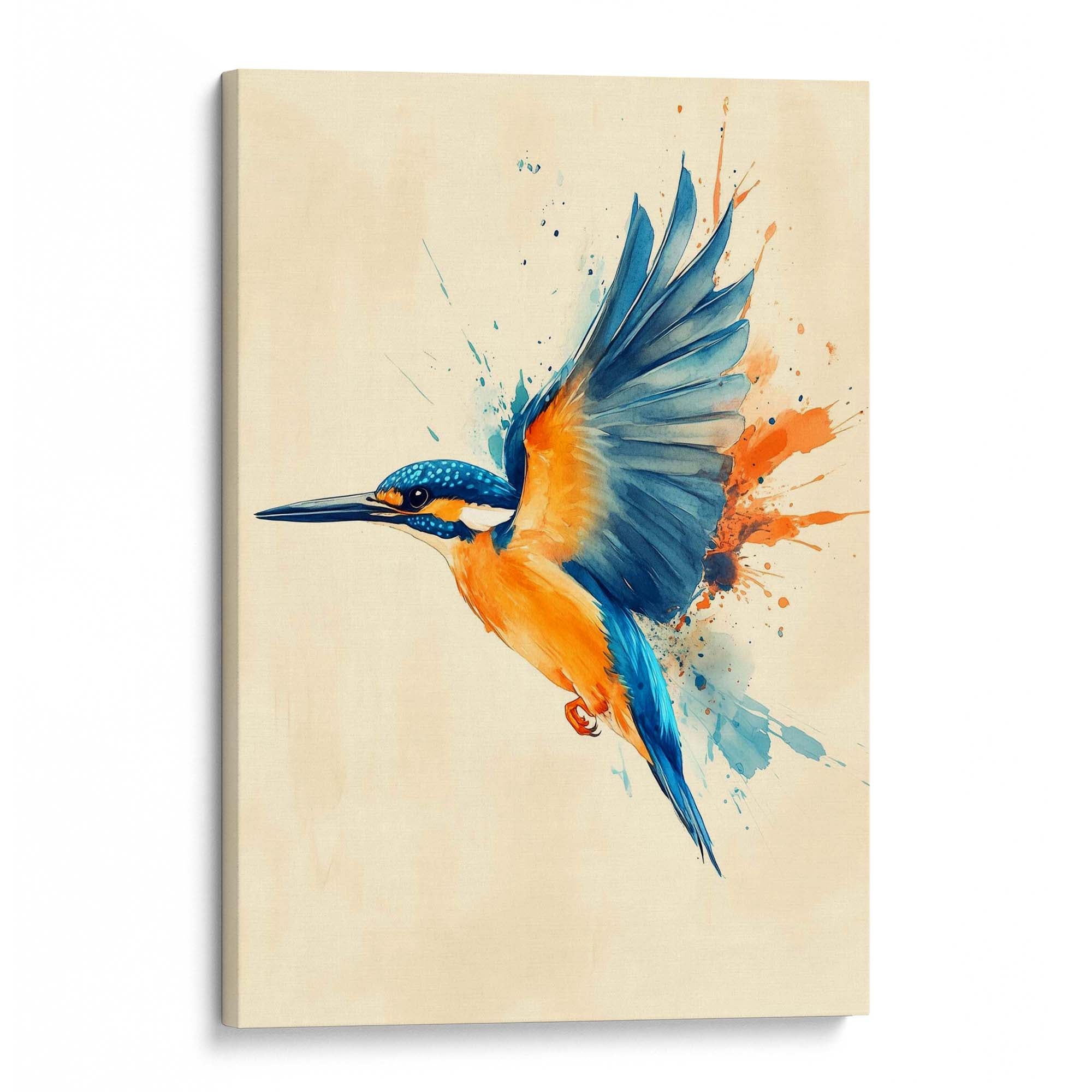 Flying Kingfisher Canvas Print Canvas Art Wildfrog Art