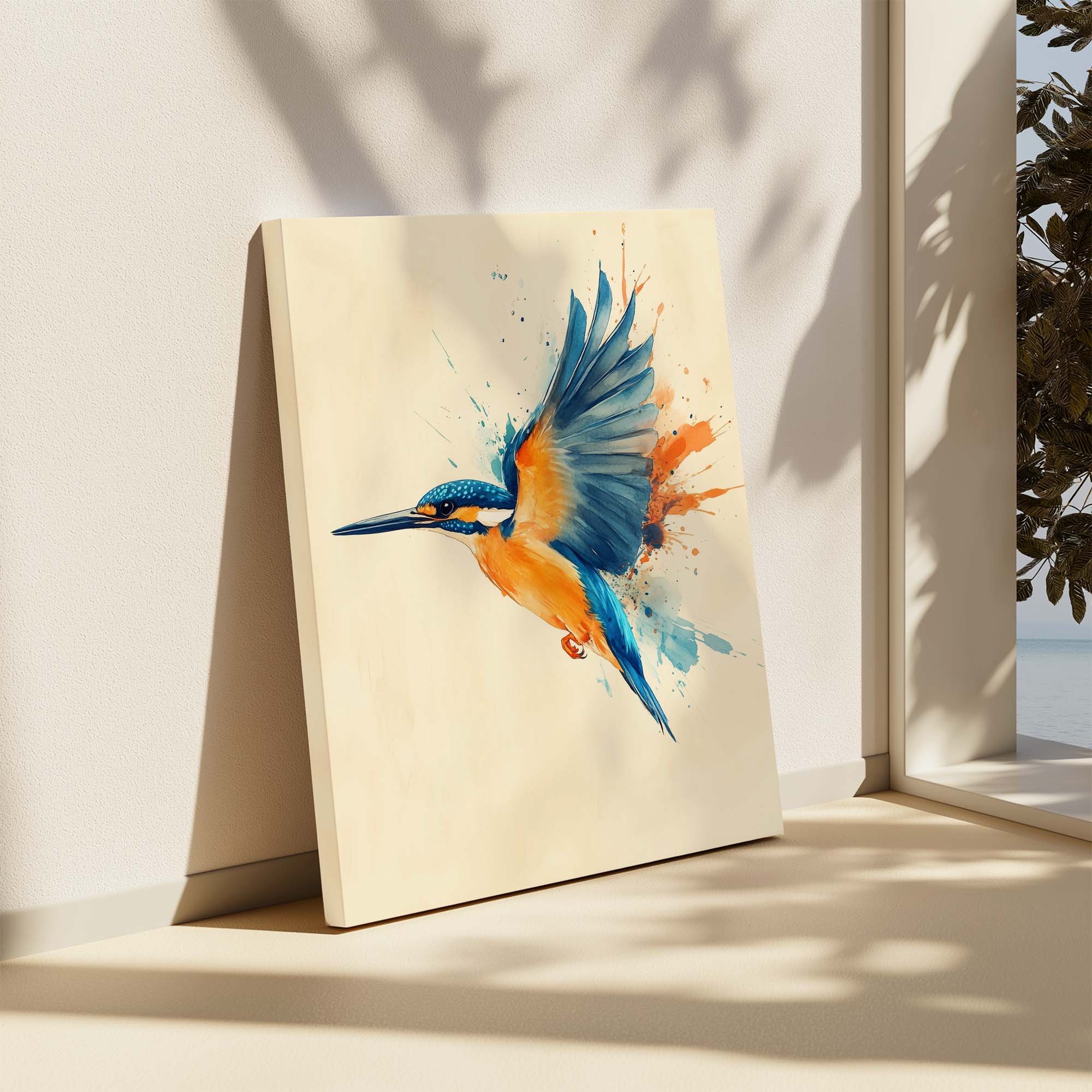 Flying Kingfisher Canvas Print Canvas Art Wildfrog Art