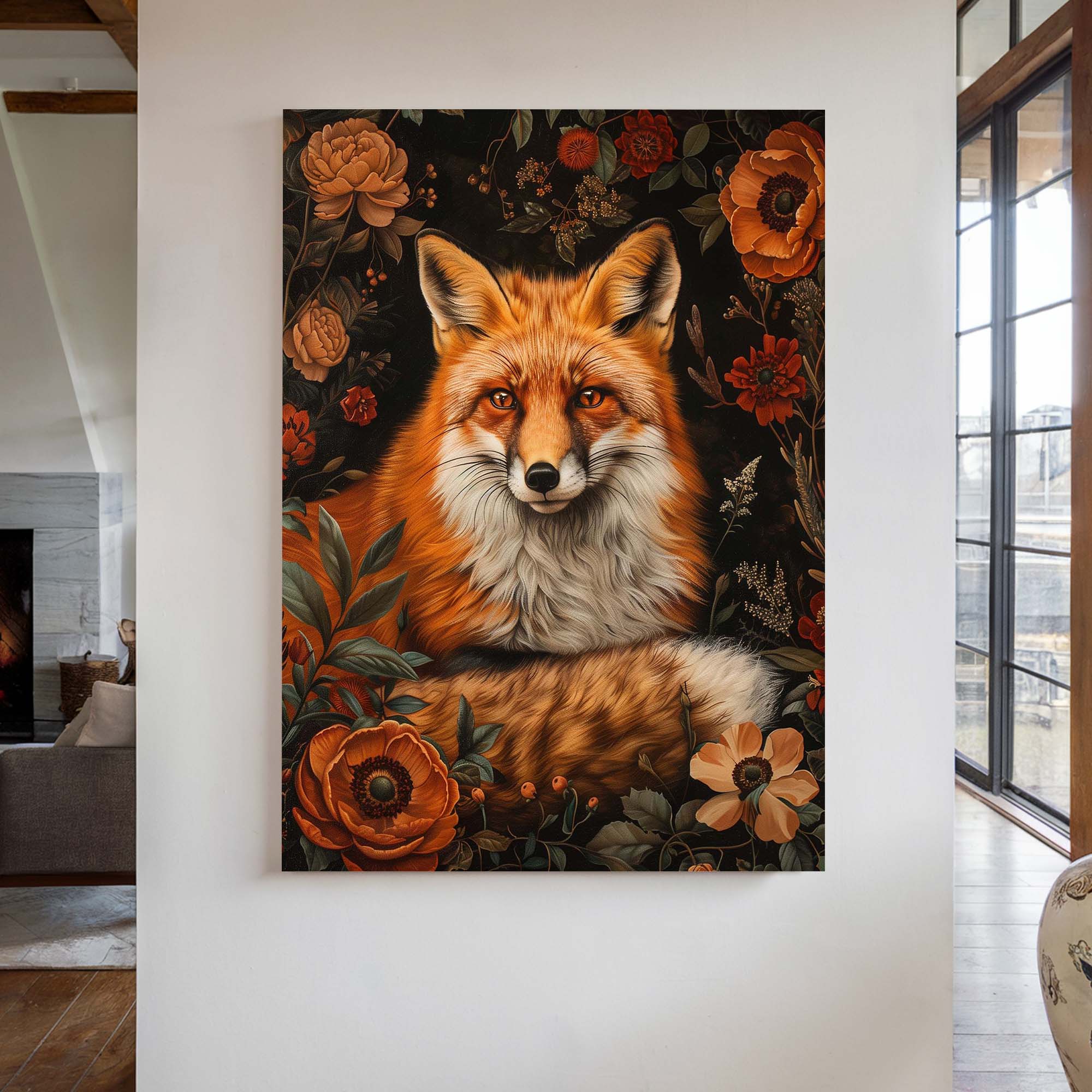 Fox in Autumn Canvas Print Canvas Art Wildfrog Art
