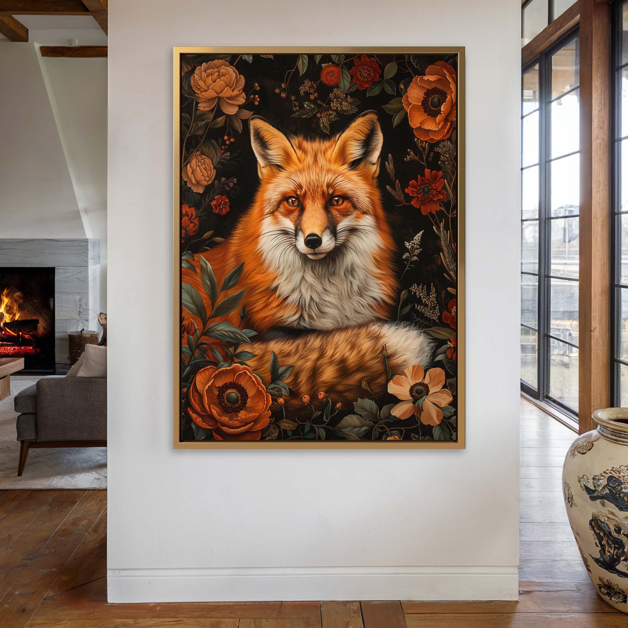 Fox in Autumn Canvas Print Canvas Art Wildfrog Art