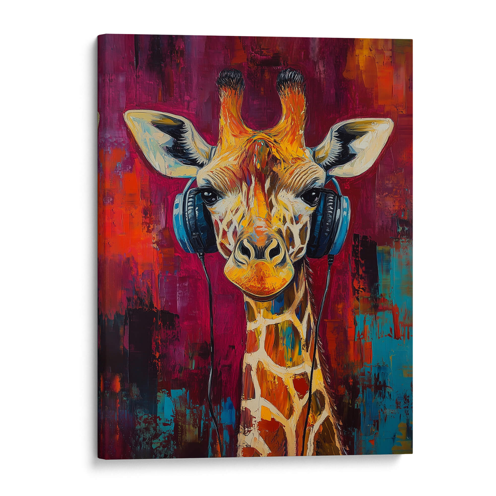 Giraffe DJ No3 Canvas Print
