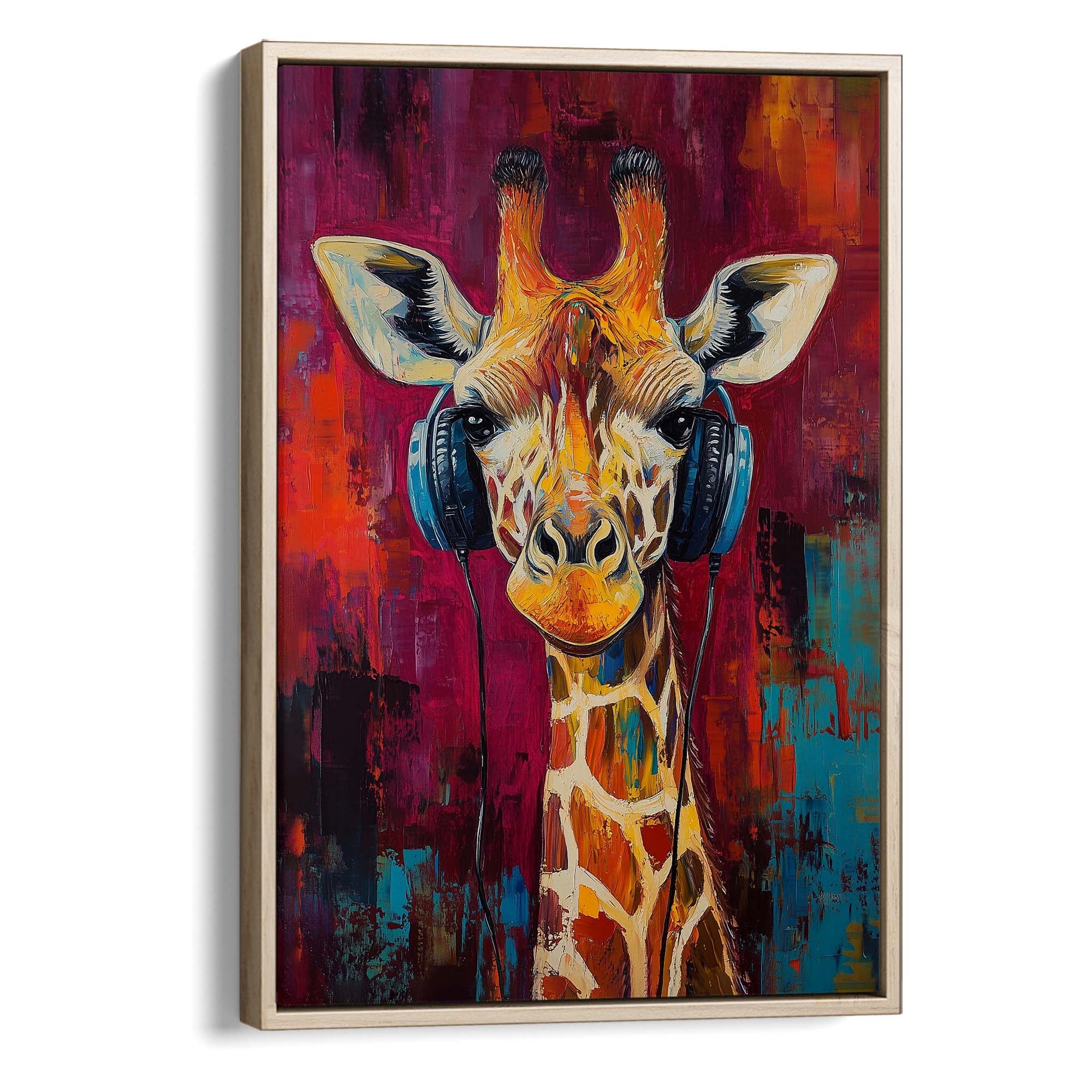 Giraffe DJ No3 Canvas Print