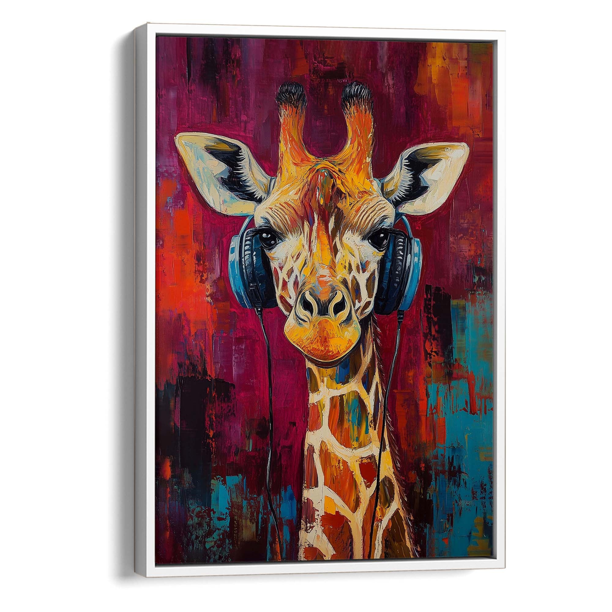Giraffe DJ No3 Canvas Print