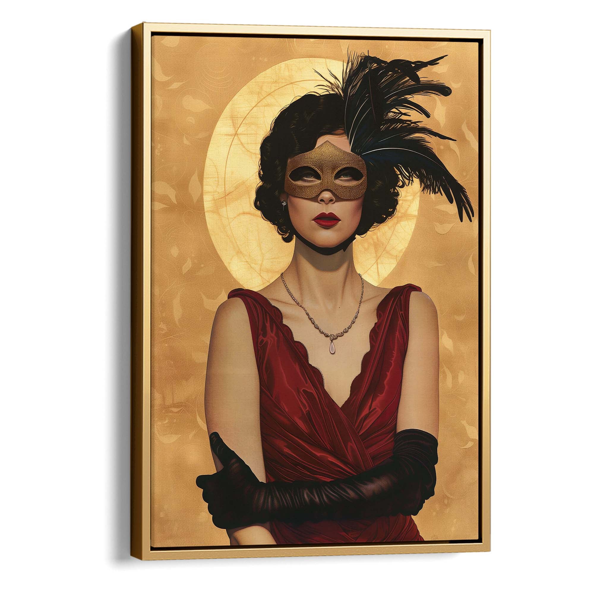 Masked Lady Canvas Print
