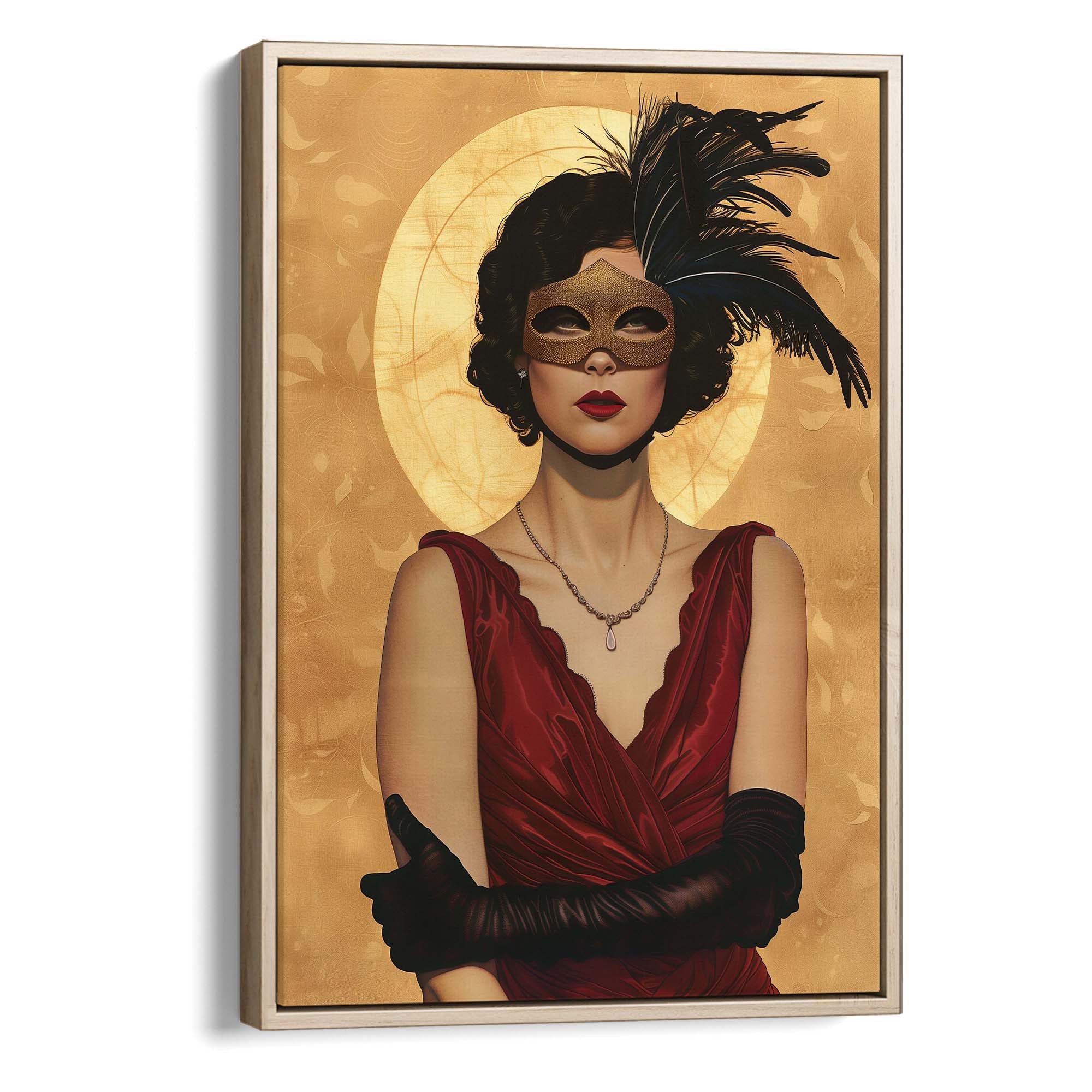 Masked Lady Canvas Print