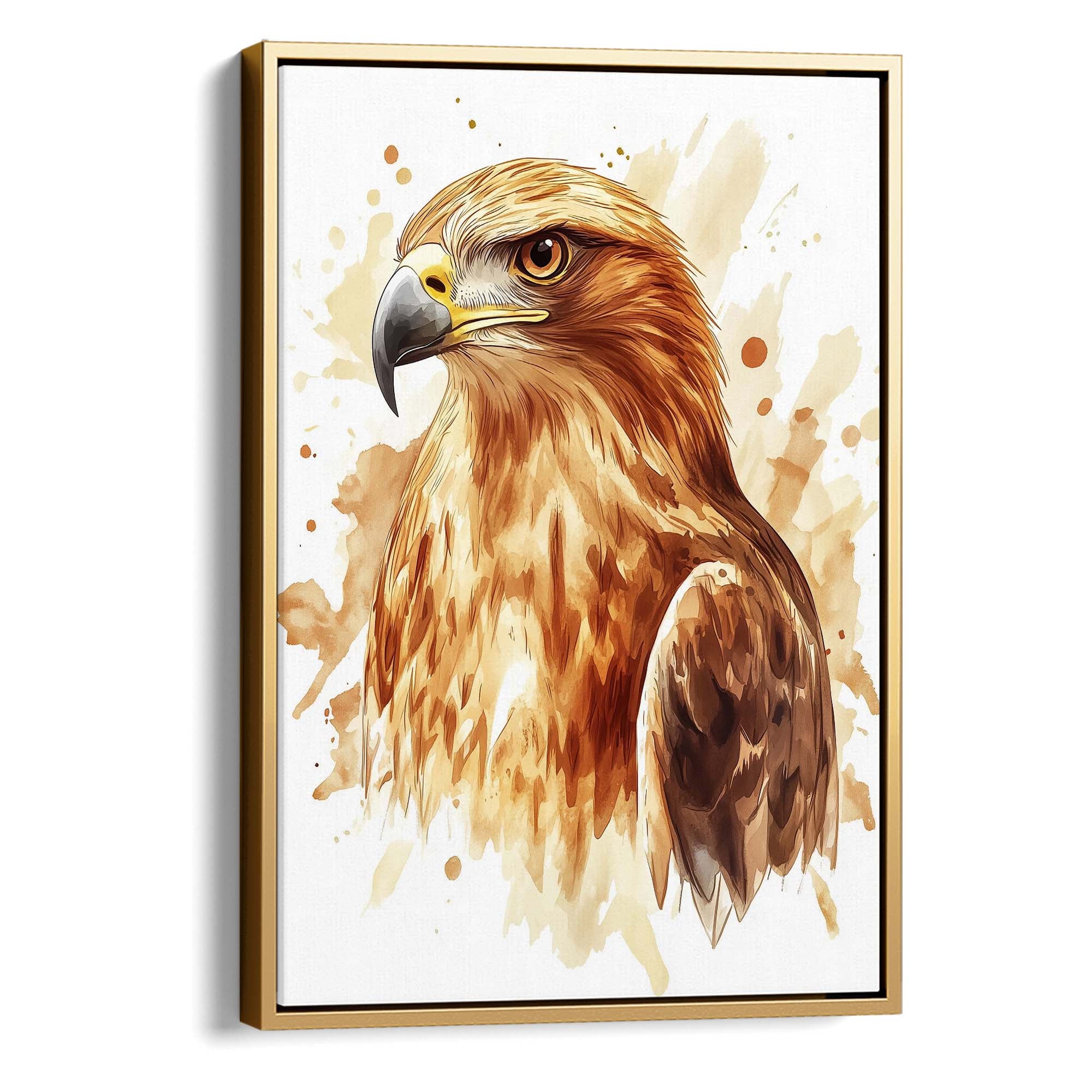 Golden Eagle Splash Canvas Print Canvas Art Wildfrog Art