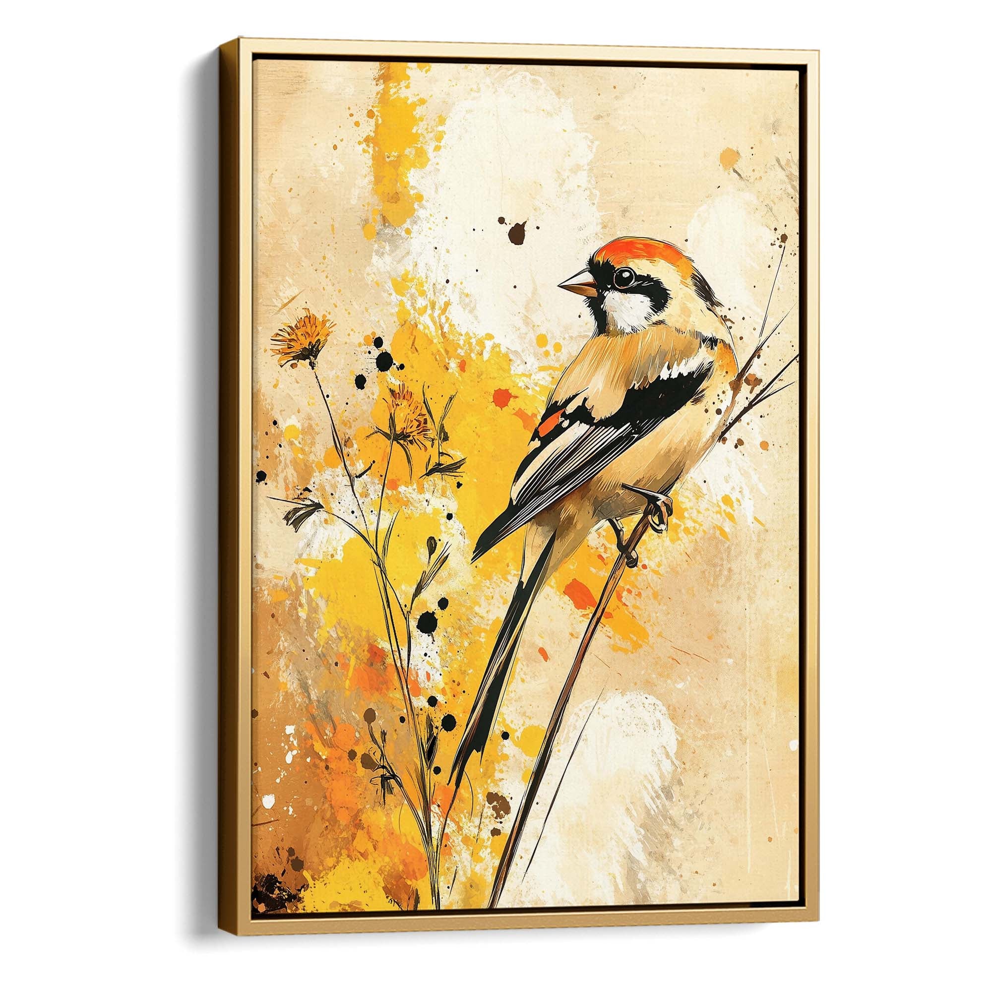 Golden Finch Splash Canvas Print Canvas Art Wildfrog Art
