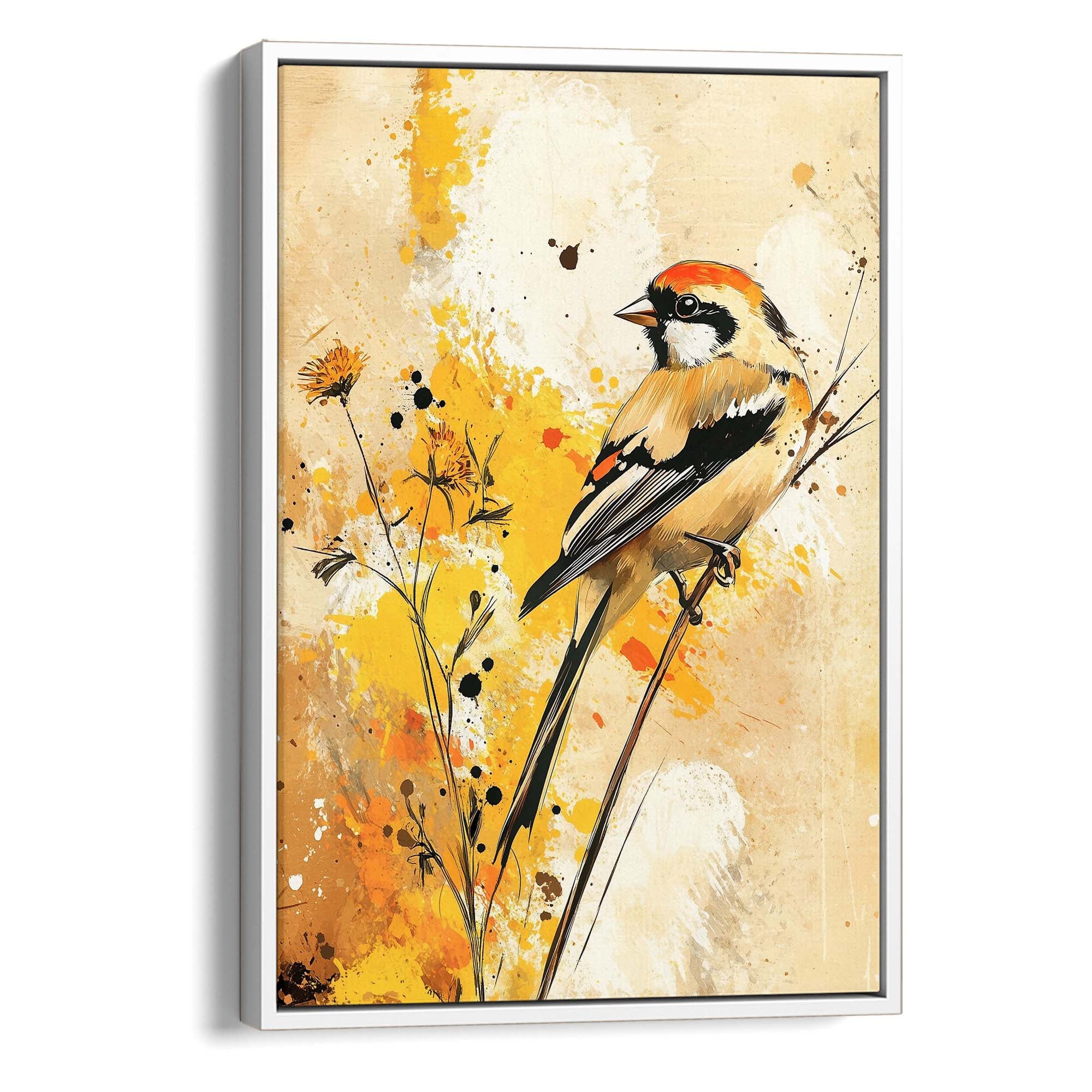 Golden Finch Splash Canvas Print Canvas Art Wildfrog Art