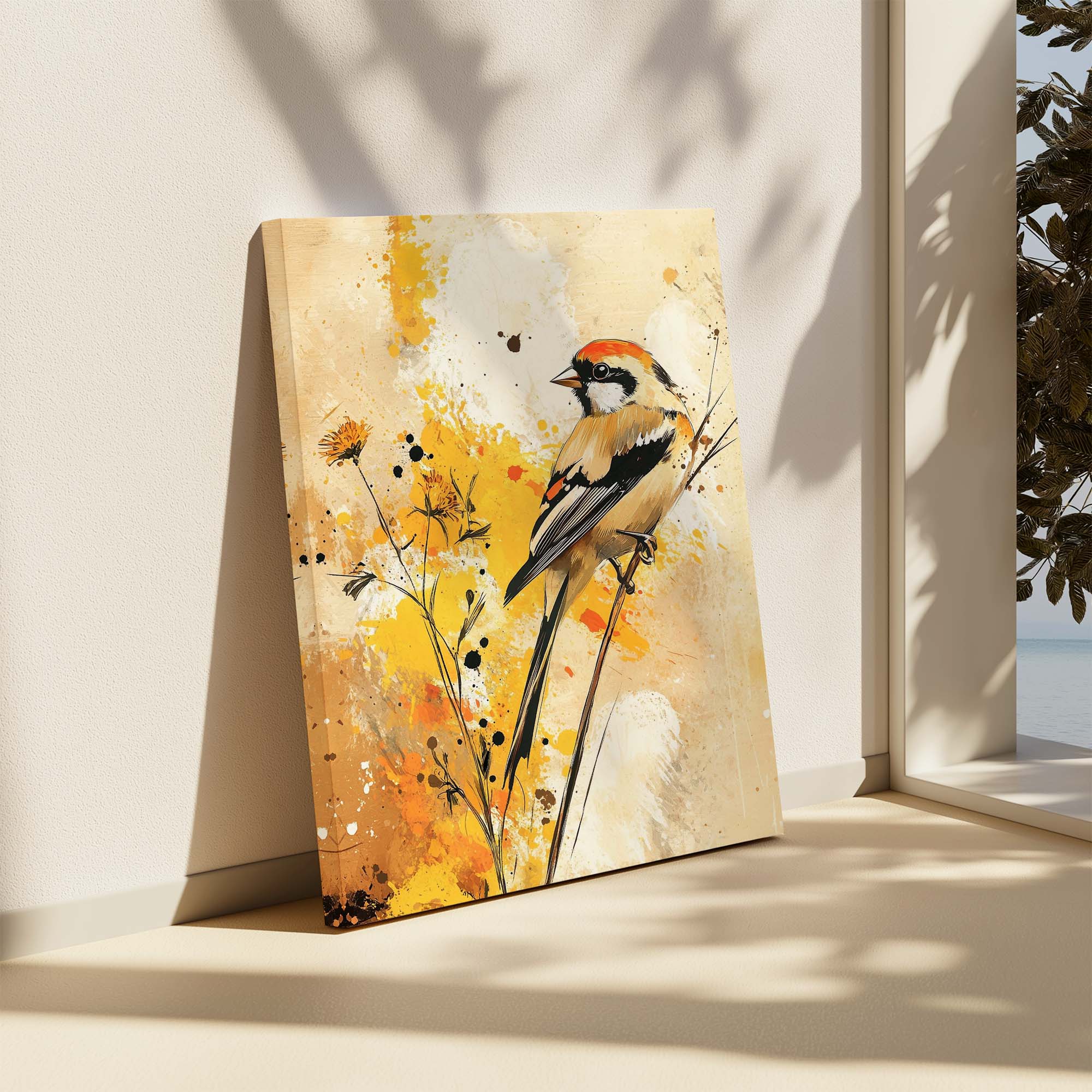 Golden Finch Splash Canvas Print Canvas Art Wildfrog Art