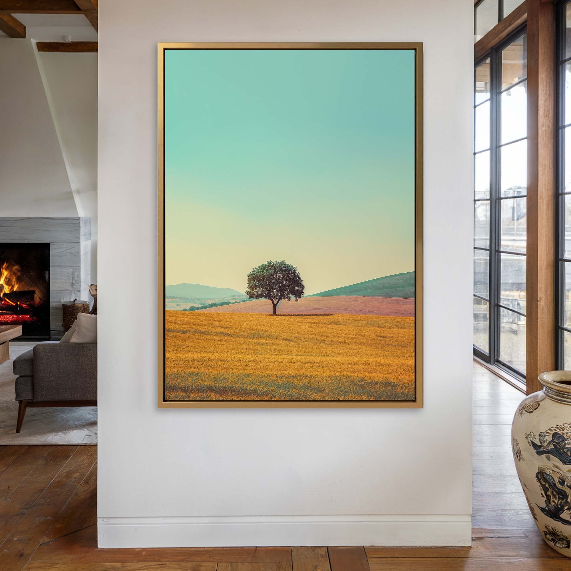 Golden Pillars Canvas Print